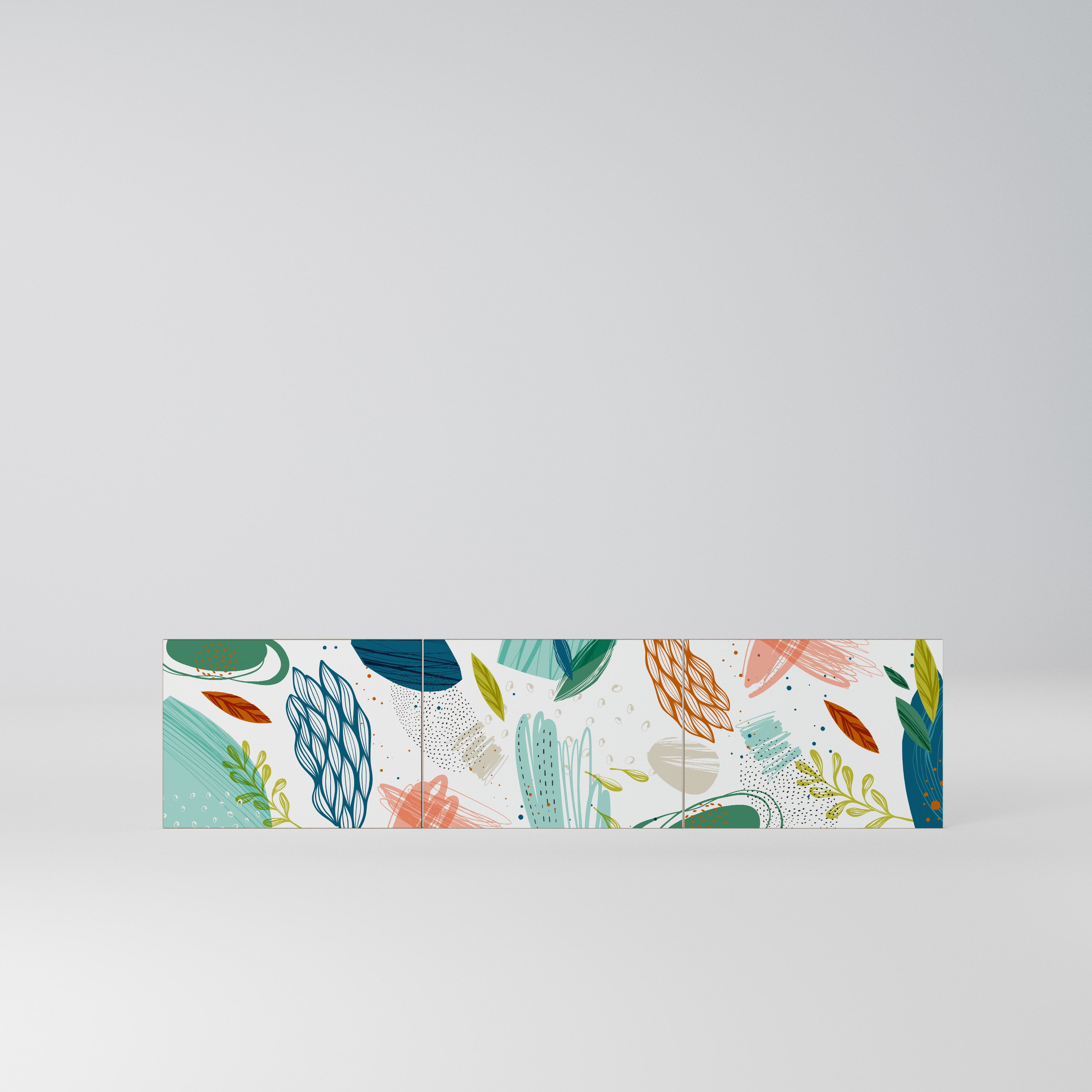 BOTANICAL HURRICANE Komplet 3 frontów do szafki RTV 3-drzwiowej