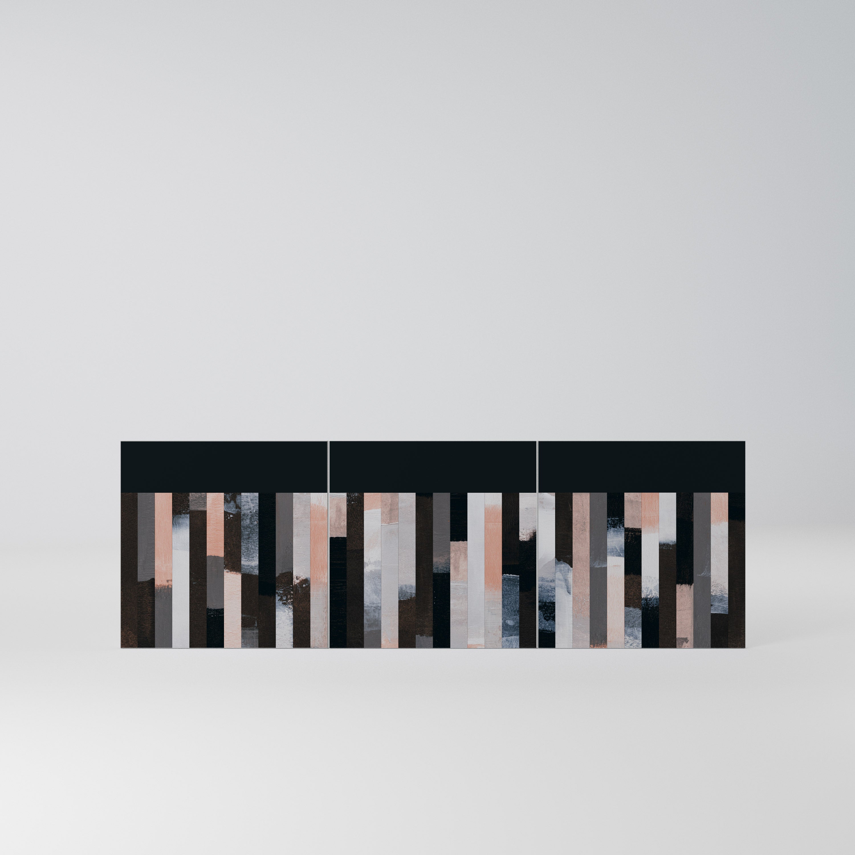 COLLAGE OF RECTANGLES Komplet 3 frontów do komody 3-drzwiowej