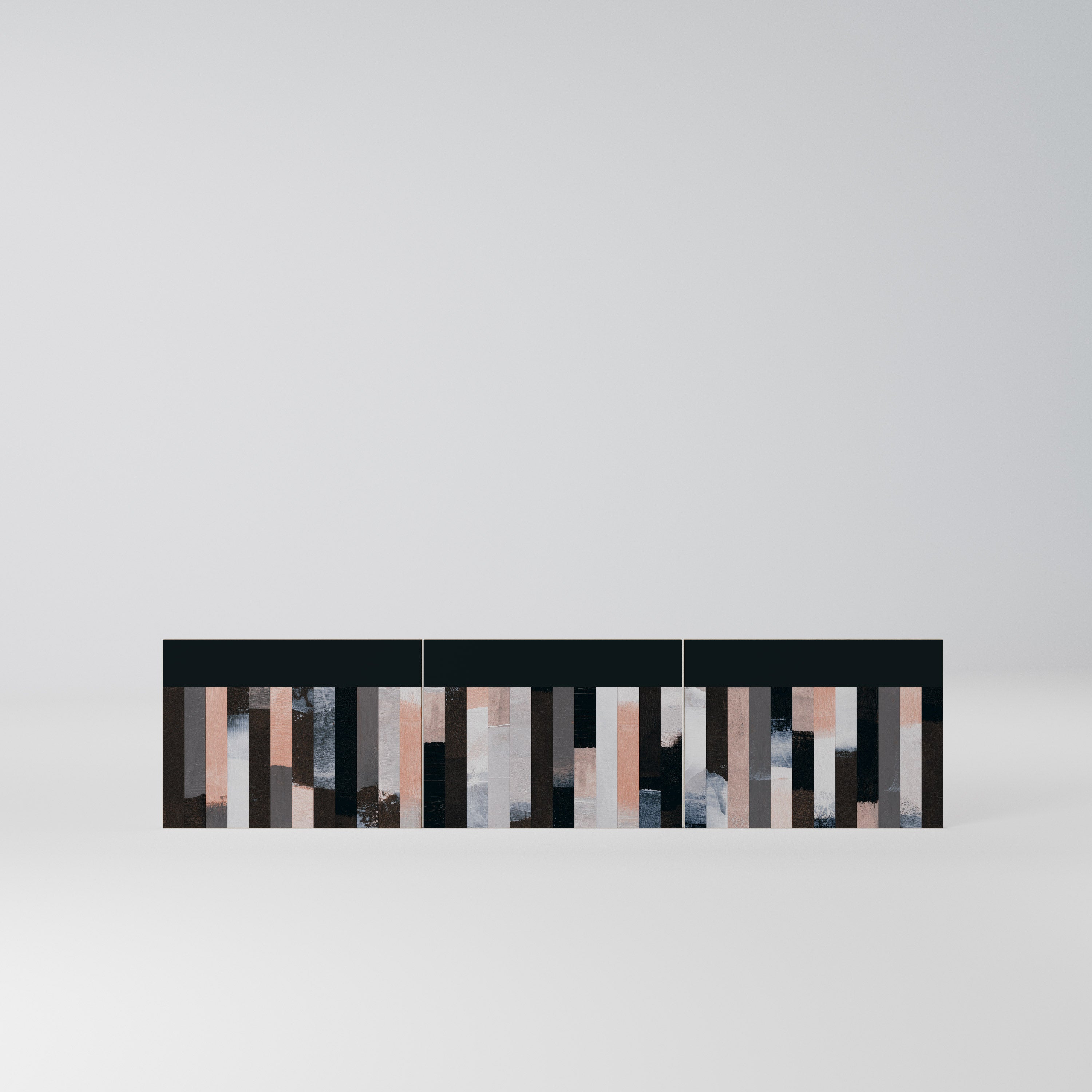 COLLAGE OF RECTANGLES Komplet 3 frontów do szafki RTV 3-drzwiowej