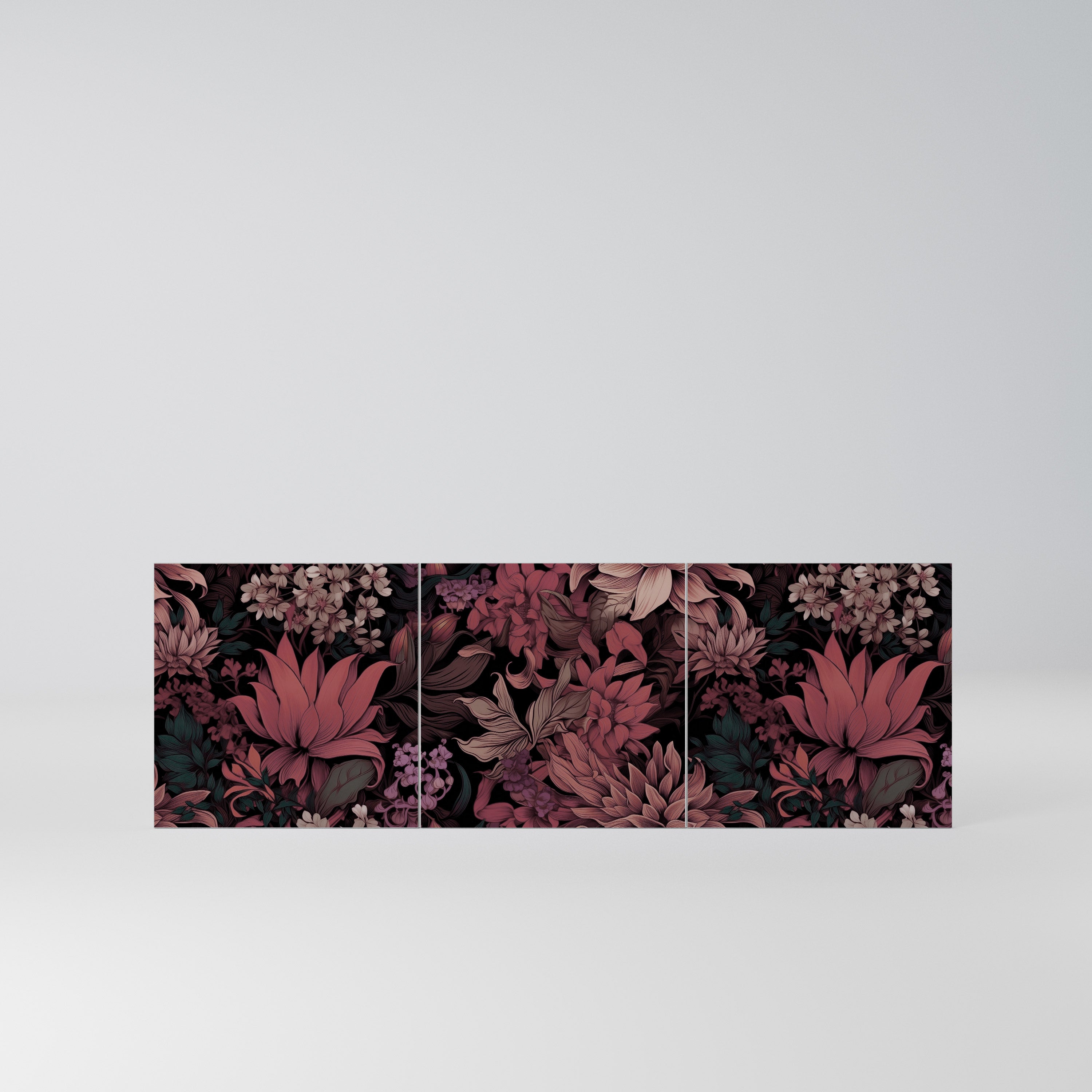 FLORAL WHISPER Komplet 3 frontów do komody 3-drzwiowej