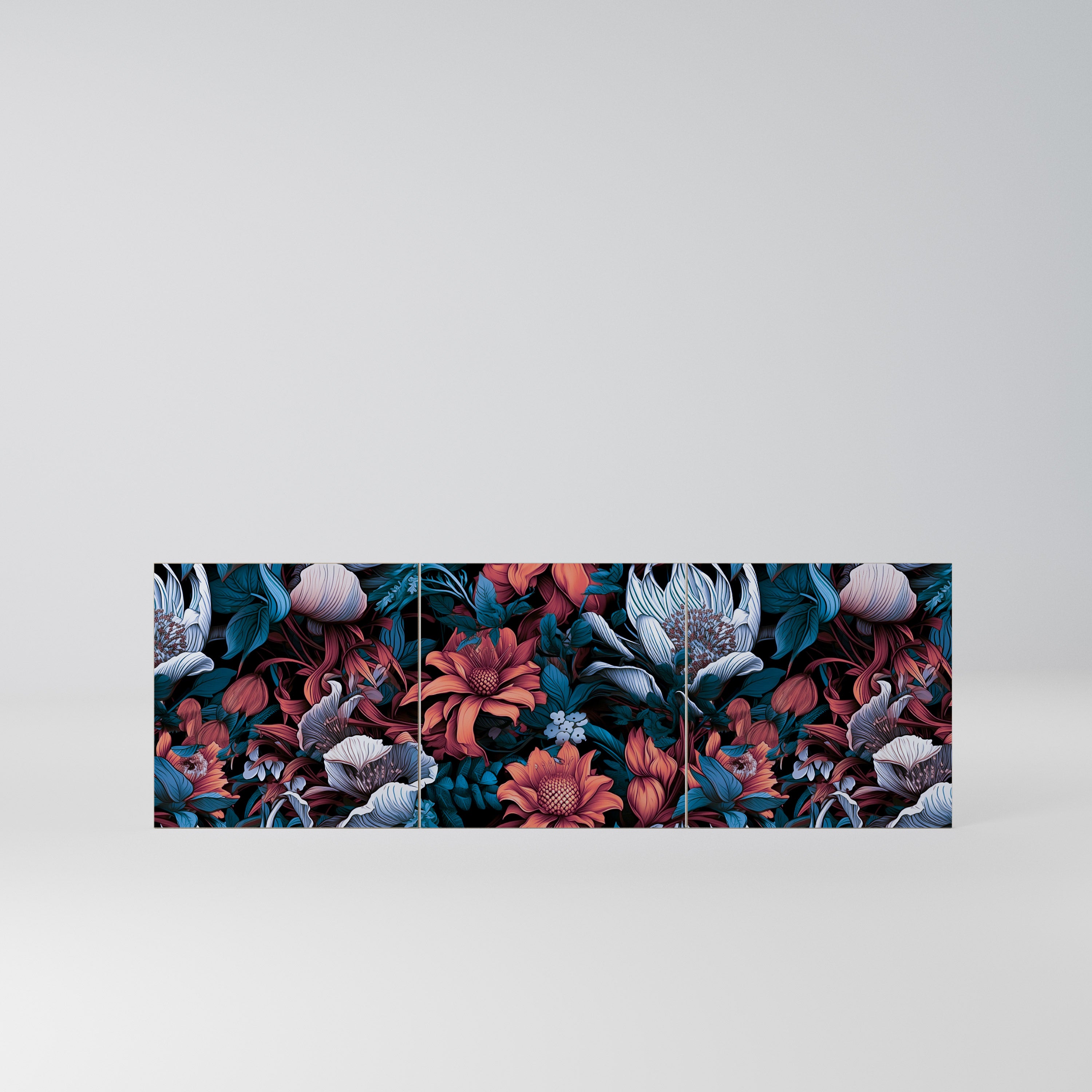 ETHEREAL BLOSSOMS Komplet 3 frontów do komody 3-drzwiowej