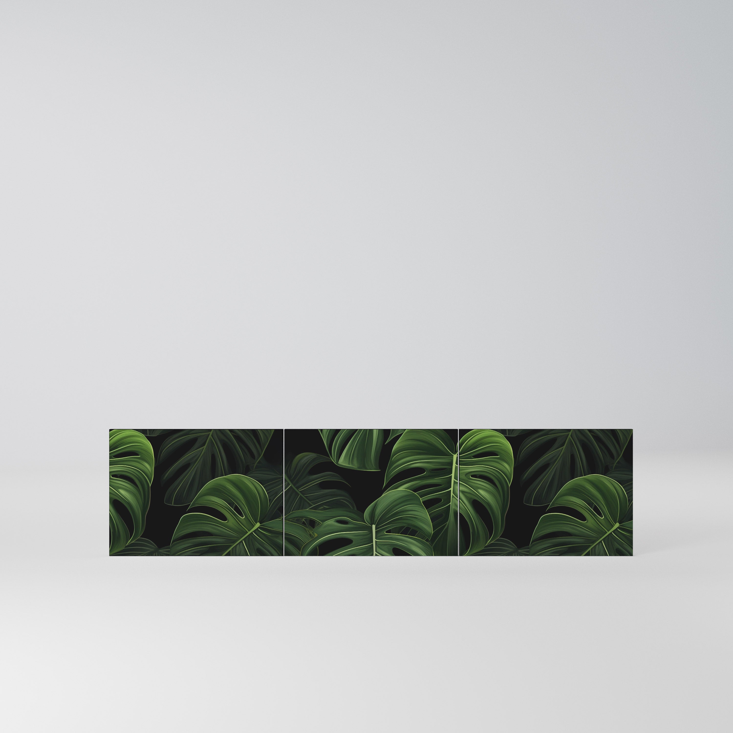 INFINITE MONSTERA Komplet 3 frontów do szafki RTV 3-drzwiowej
