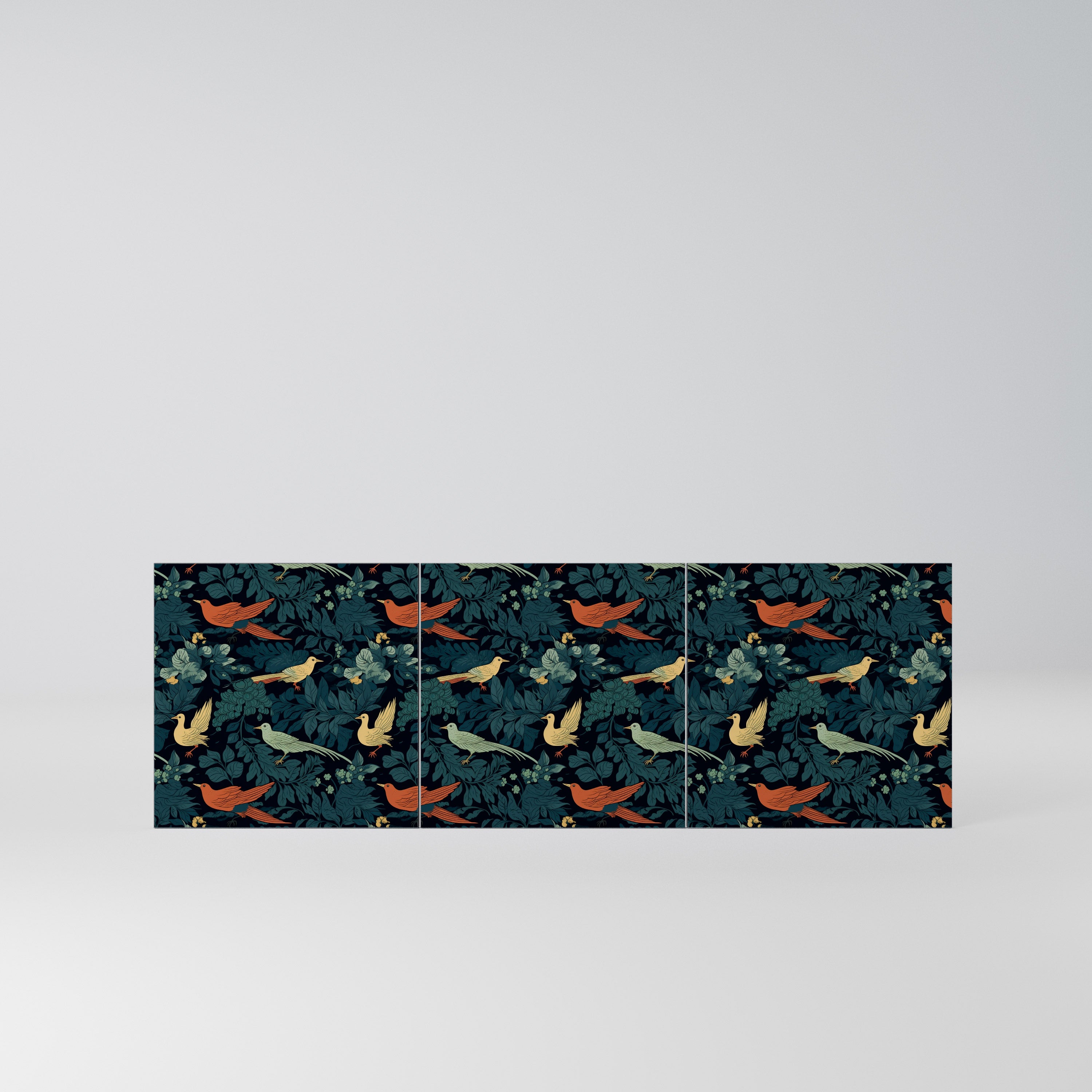 FOWL ORNAMENT Komplet 3 frontów do komody 3-drzwiowej