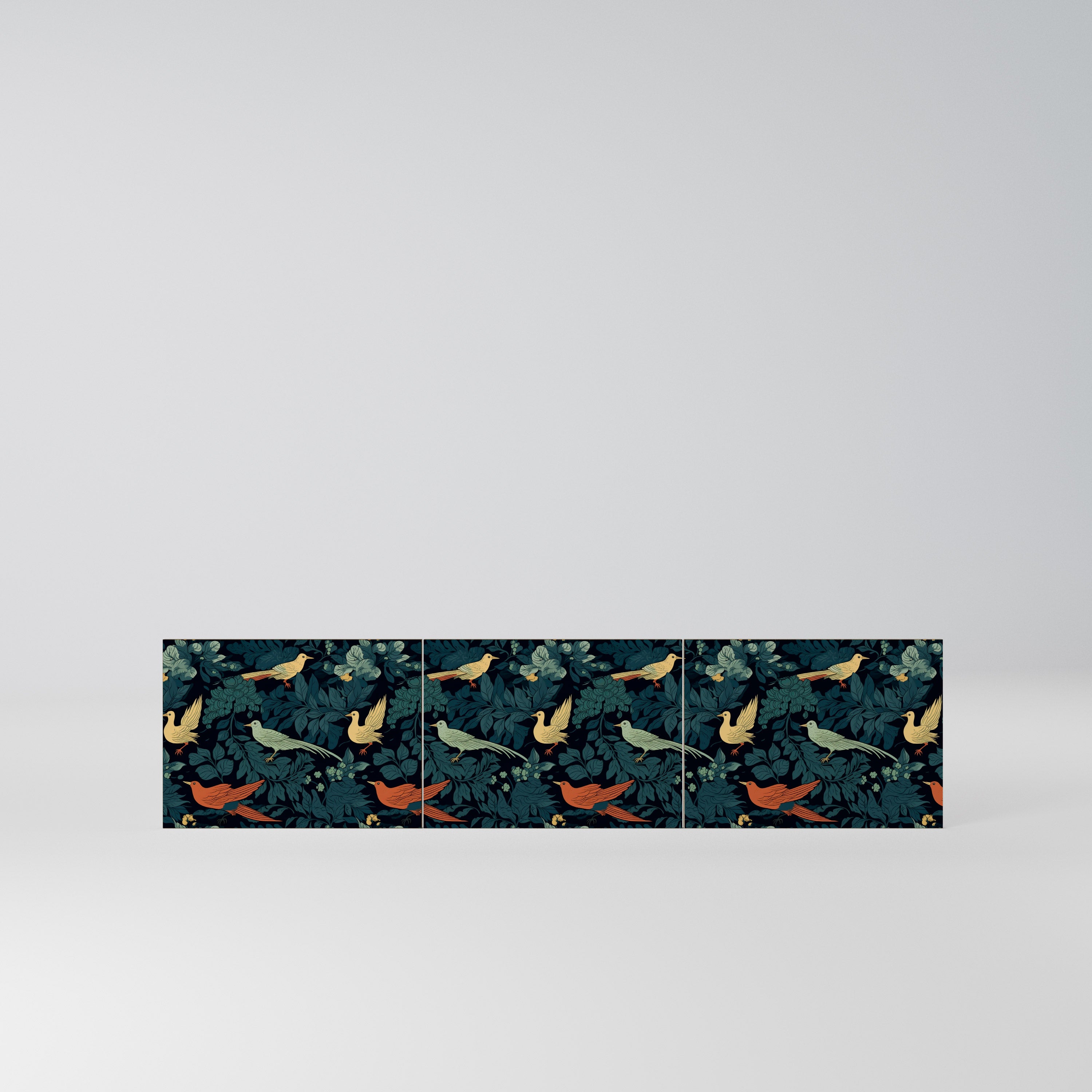 FOWL ORNAMENT Komplet 3 frontów do szafki RTV 3-drzwiowej
