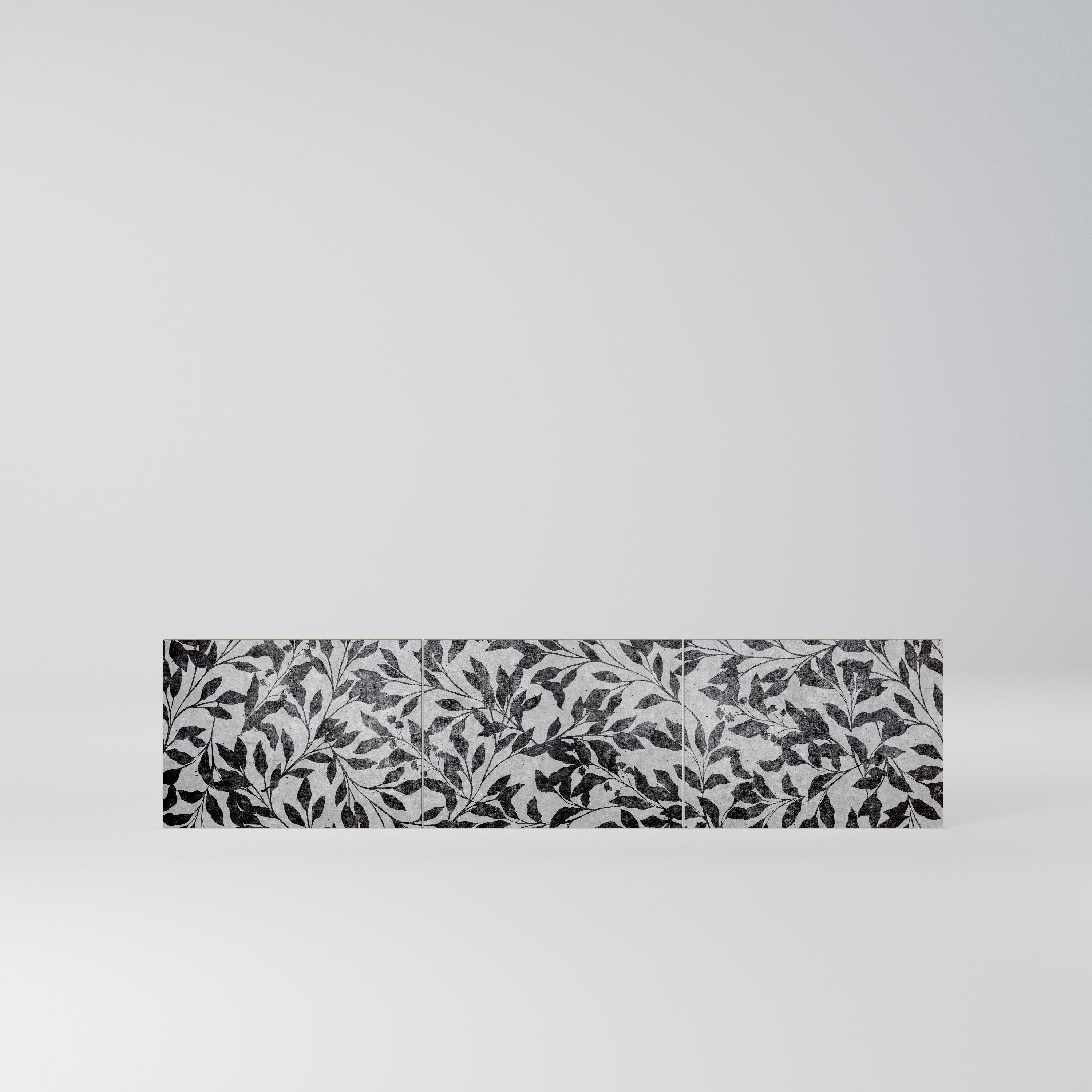 CHARCOAL SPROUT Komplet 3 frontów do szafki RTV 3-drzwiowej