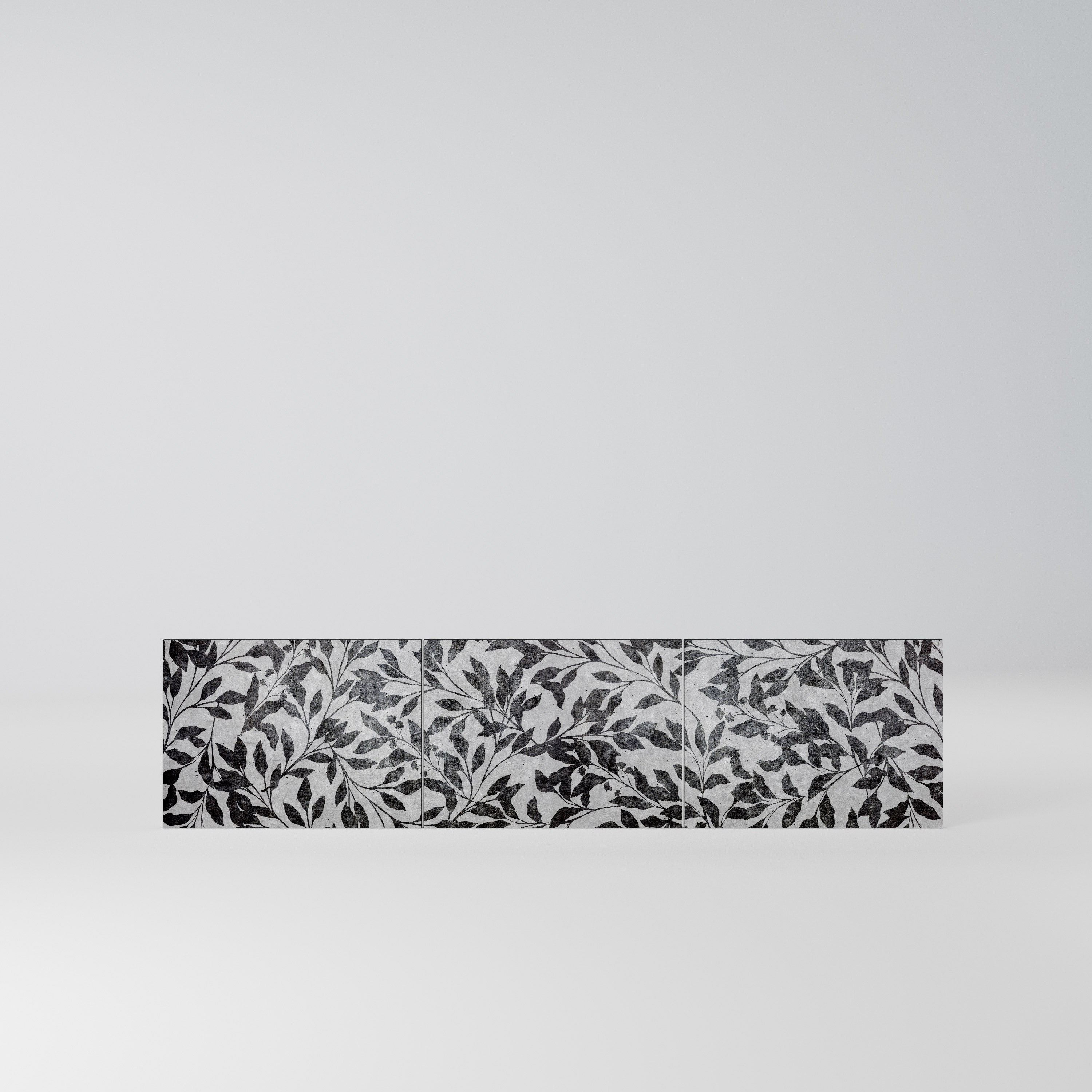 CHARCOAL SPROUT Komplet 3 frontów do szafki RTV 3-drzwiowej