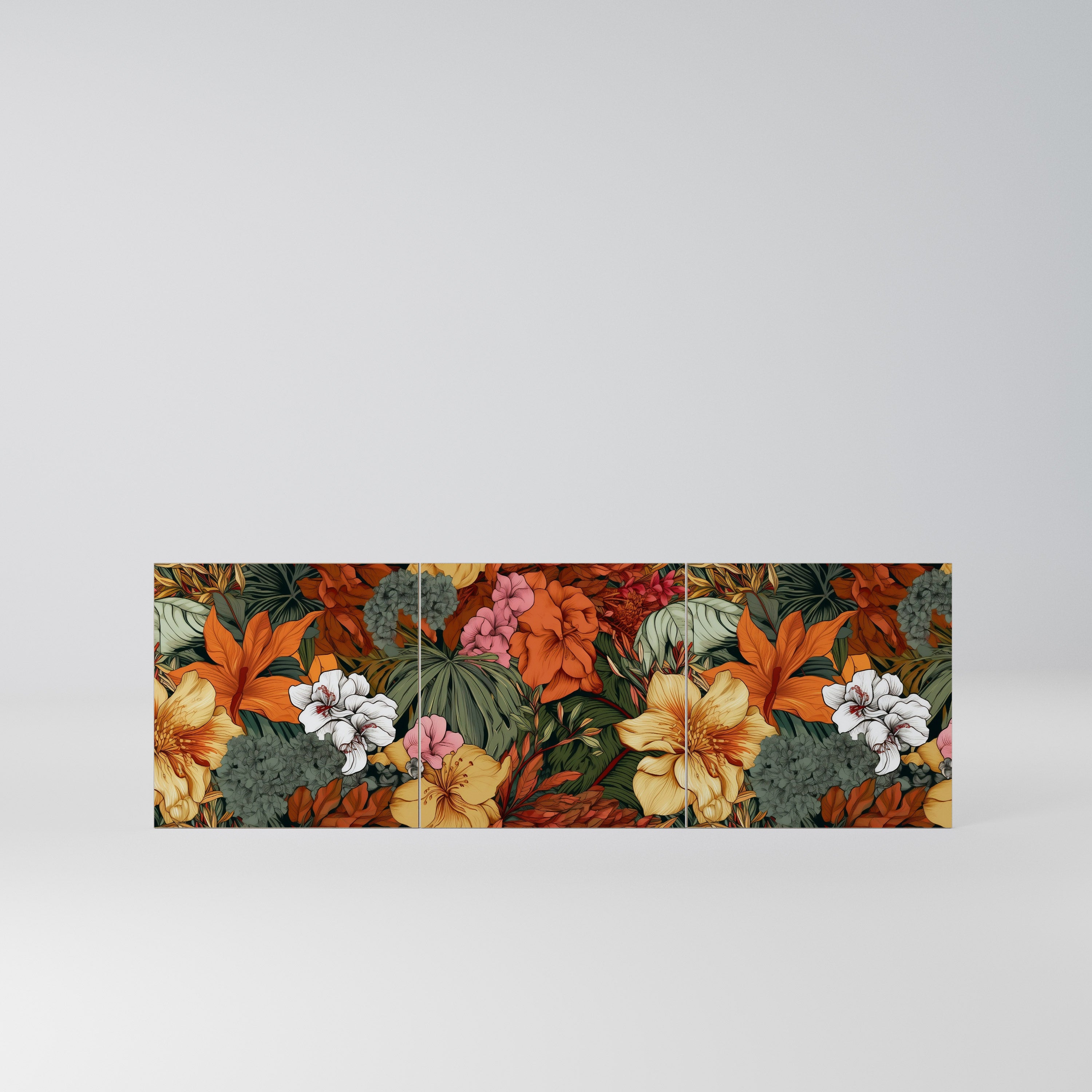 RADIANT FLORA Komplet 3 frontów do komody 3-drzwiowej