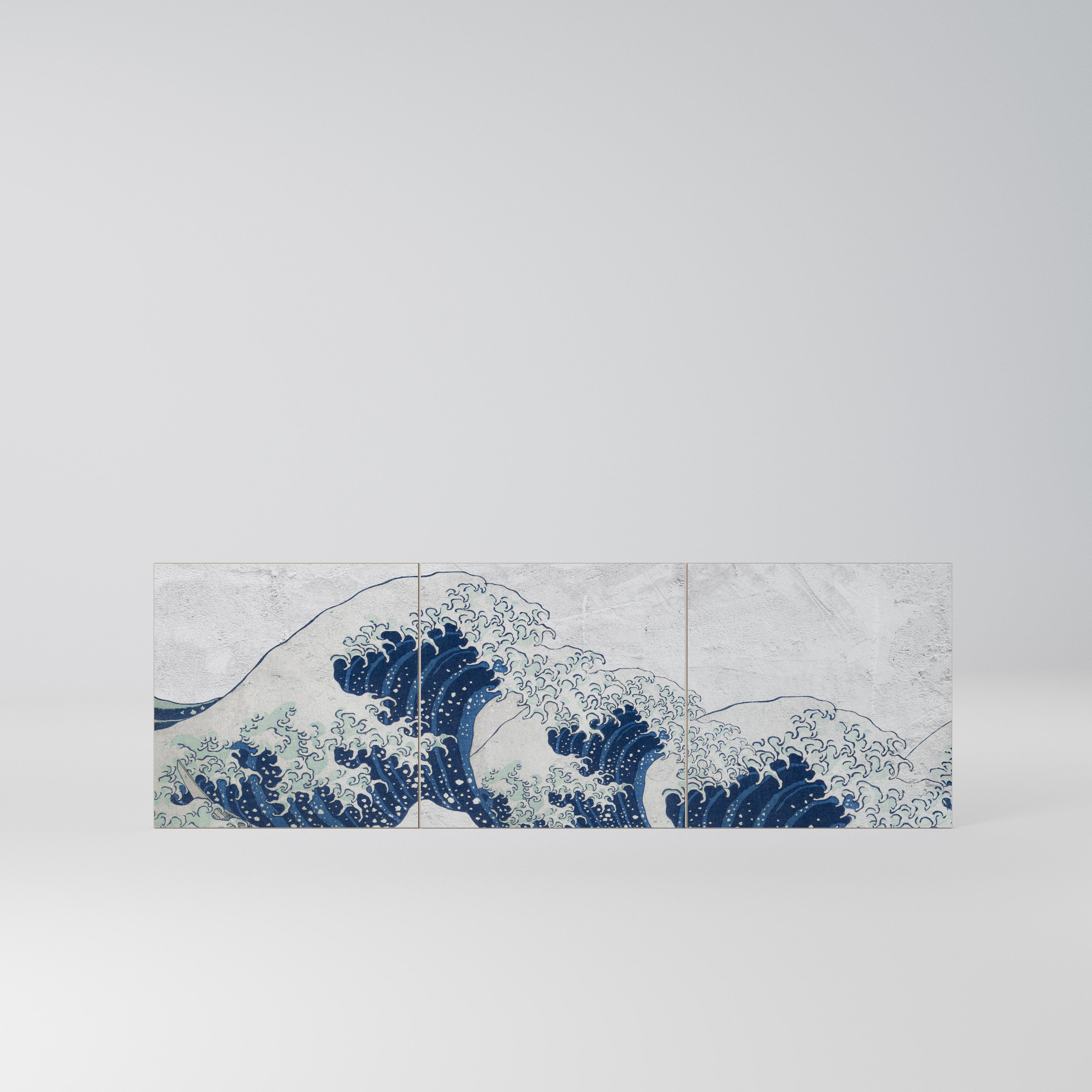 THE GREAT WAVE AT KANAGAWA Komplet 3 frontów do komody 3-drzwiowej