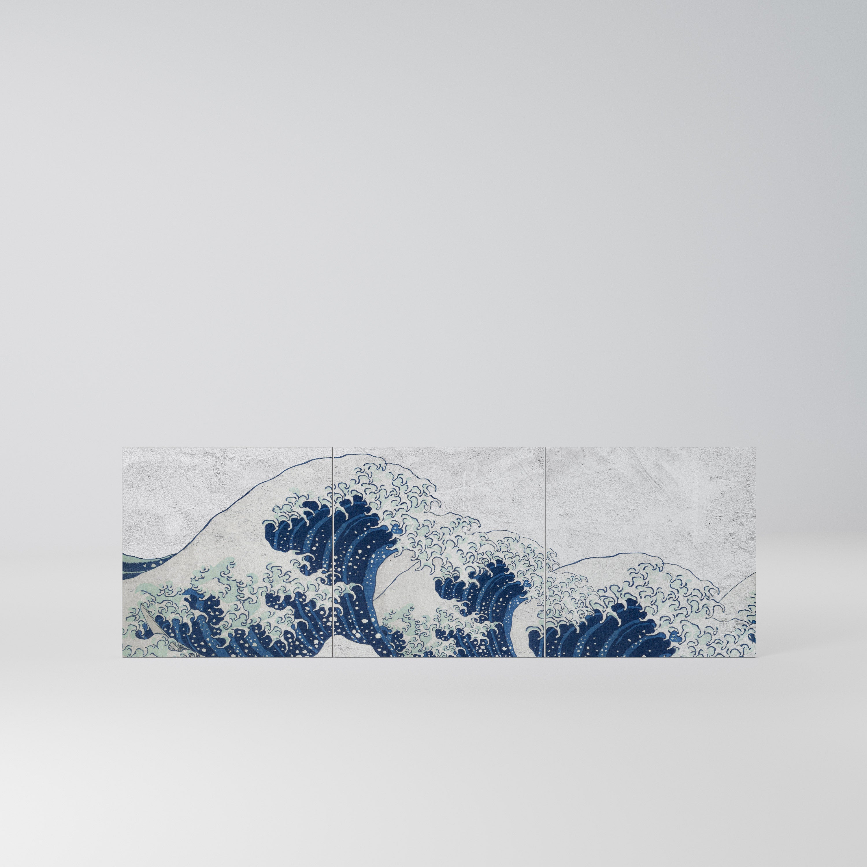 THE GREAT WAVE AT KANAGAWA Komplet 3 frontów do komody 3-drzwiowej