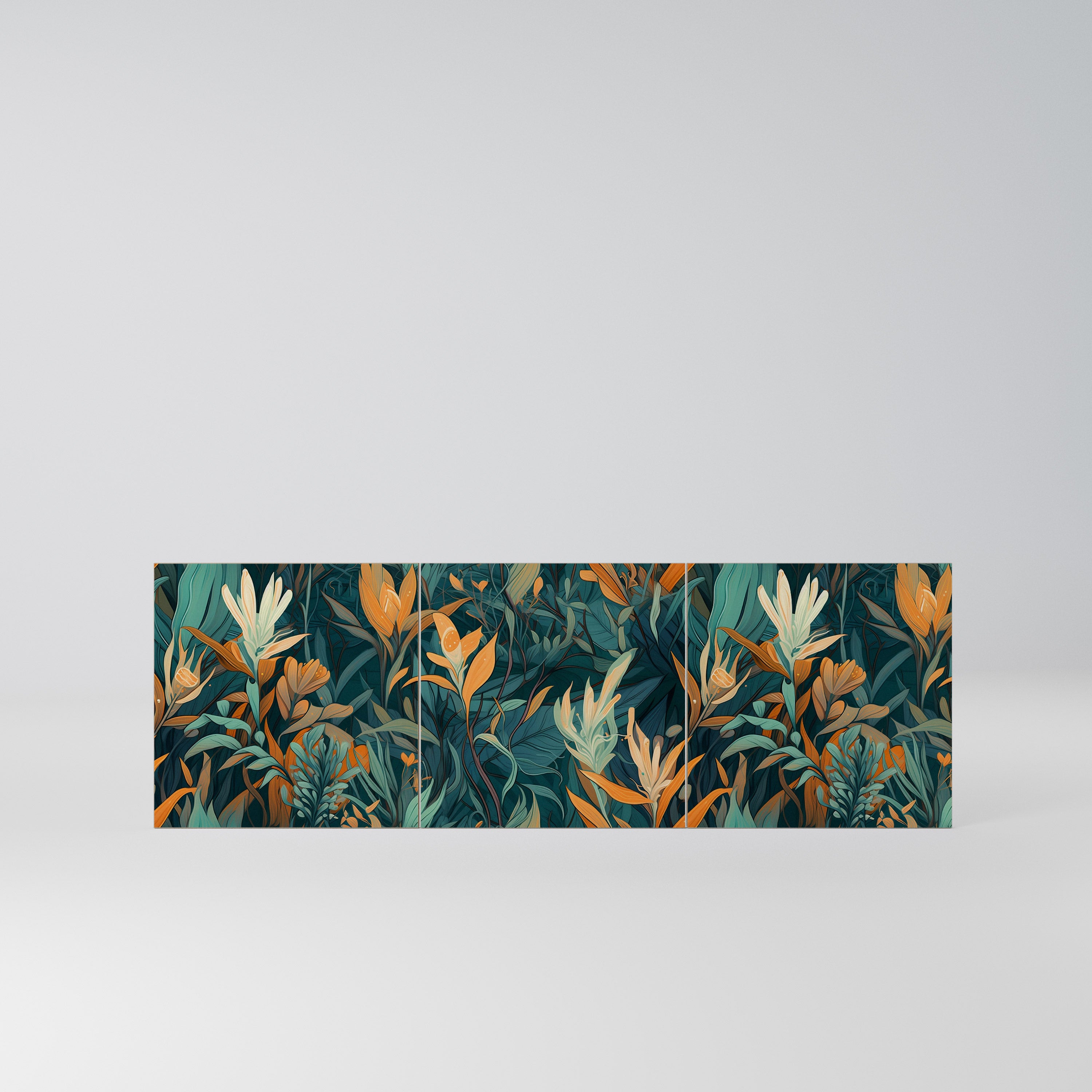 FLORAL SERENITY Komplet 3 frontów do komody 3-drzwiowej