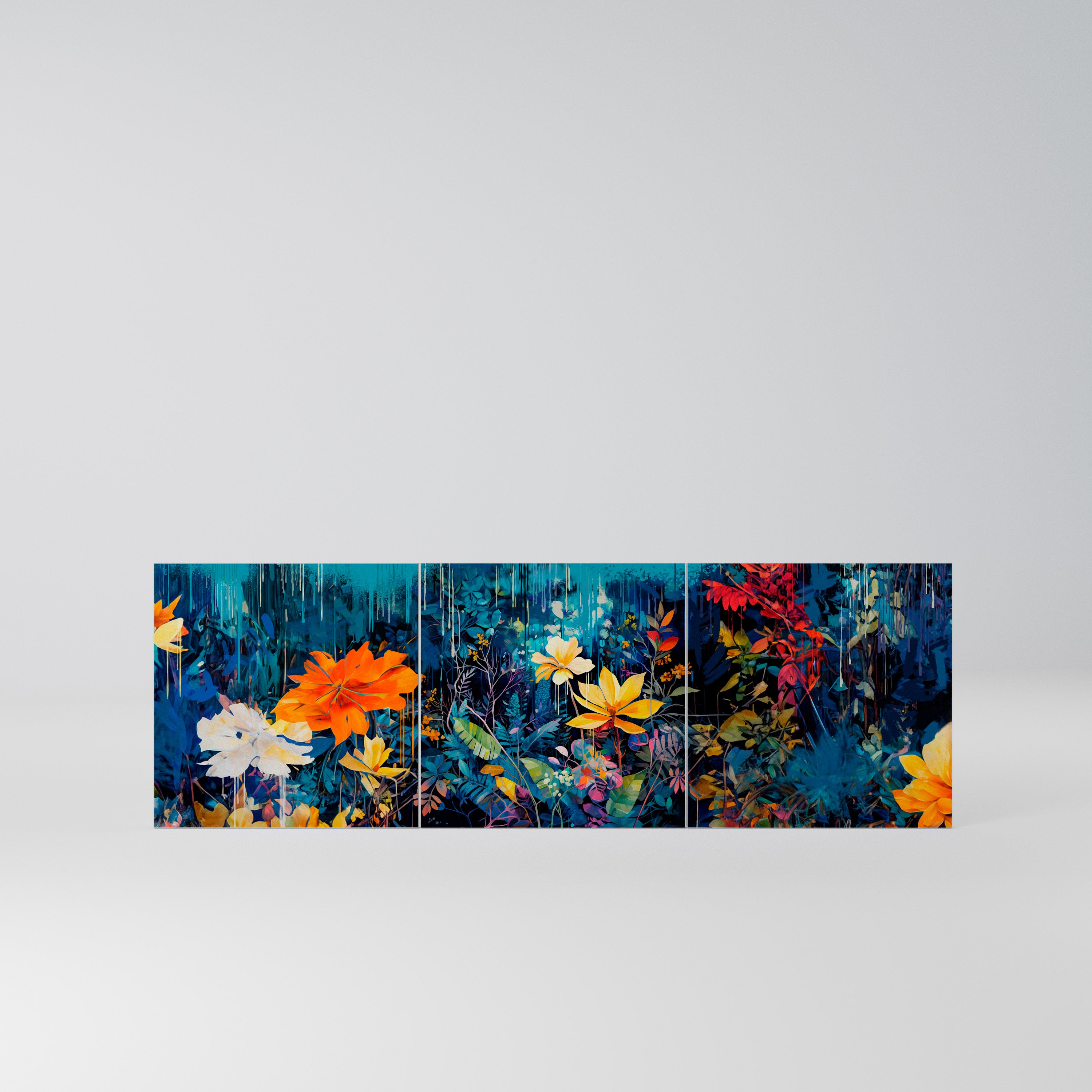 MIDNIGHT BLOSSOM Komplet 3 frontów do komody 3-drzwiowej