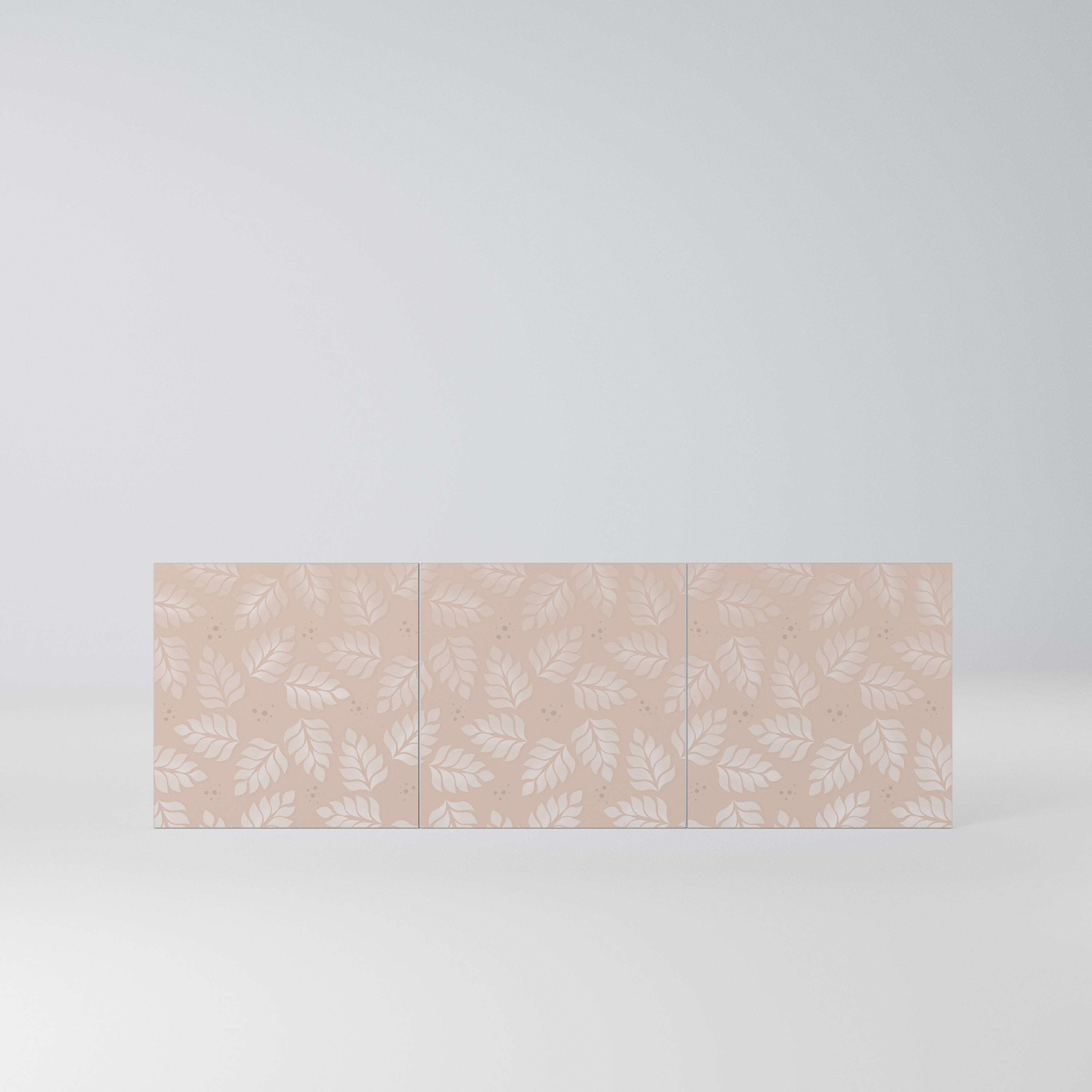 LEAVES ON BEIGE Komplet 3 frontów do komody 3-drzwiowej