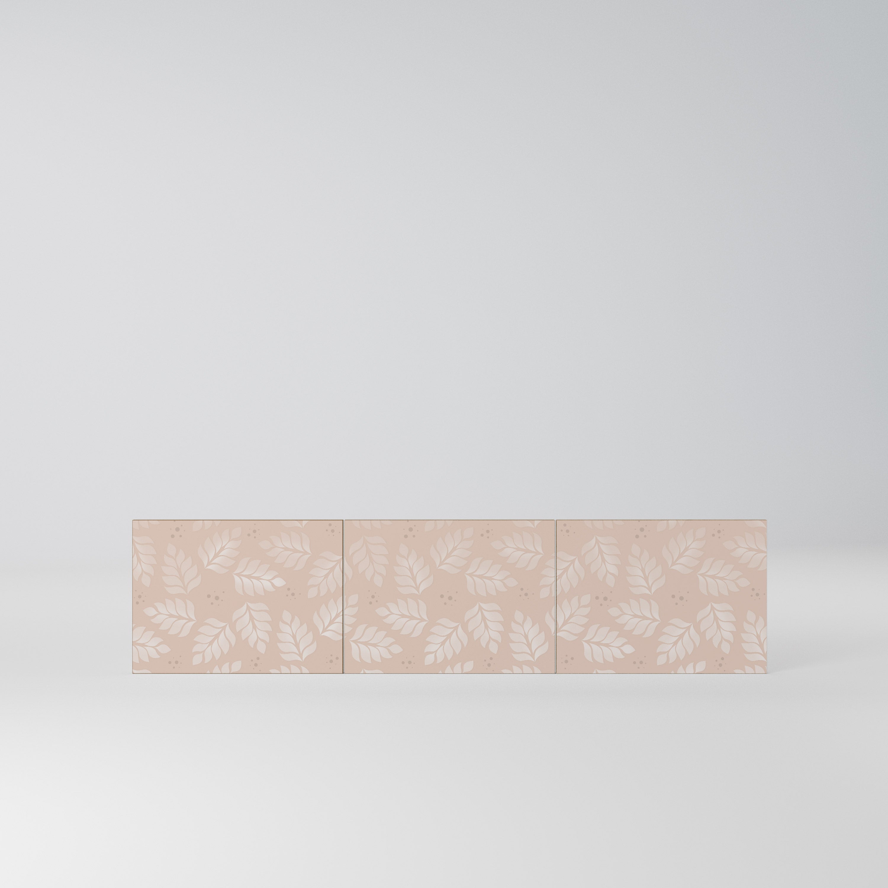 LEAVES ON BEIGE Komplet 3 frontów do szafki RTV 3-drzwiowej