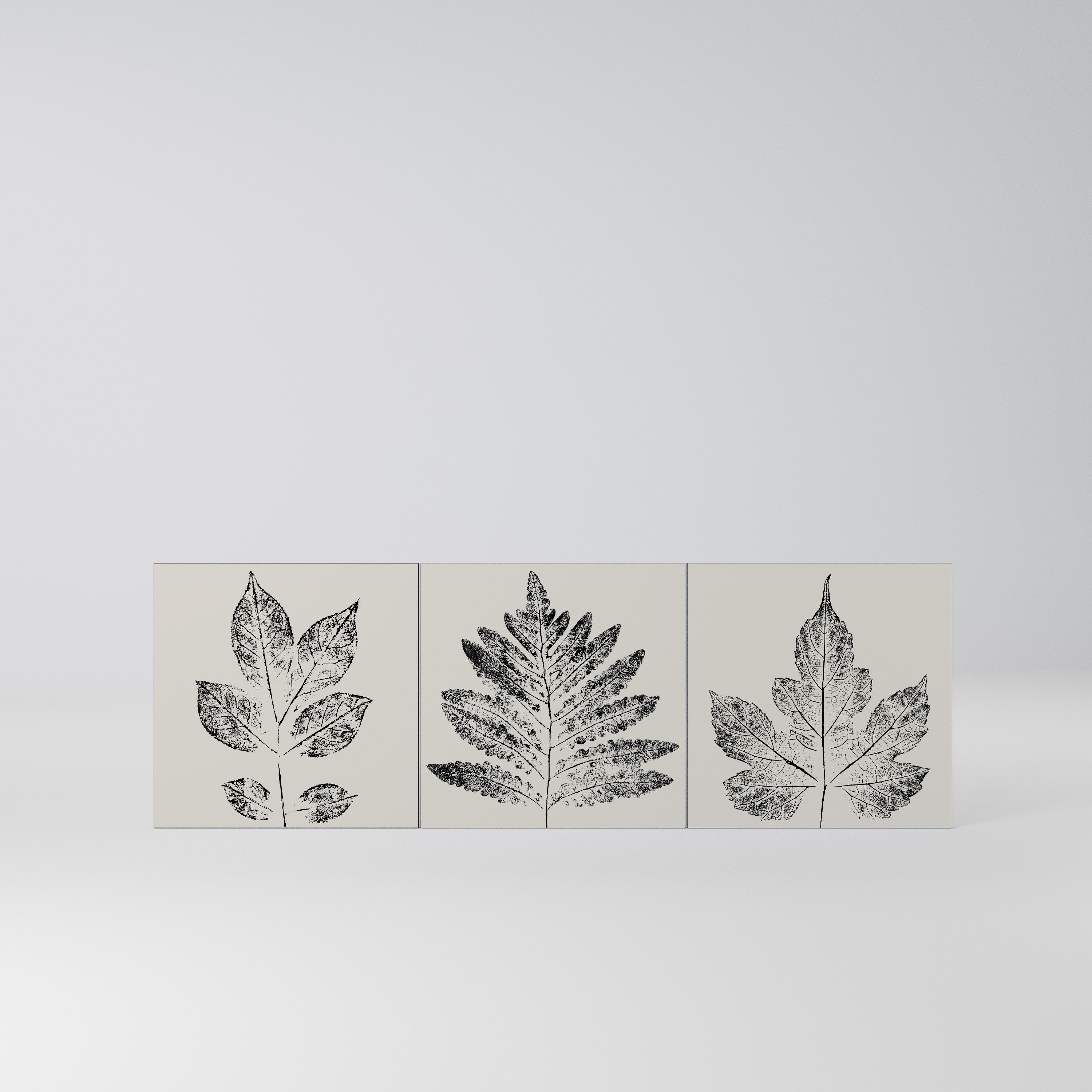 LEAFY STAMPS Komplet 3 frontów do komody 3-drzwiowej