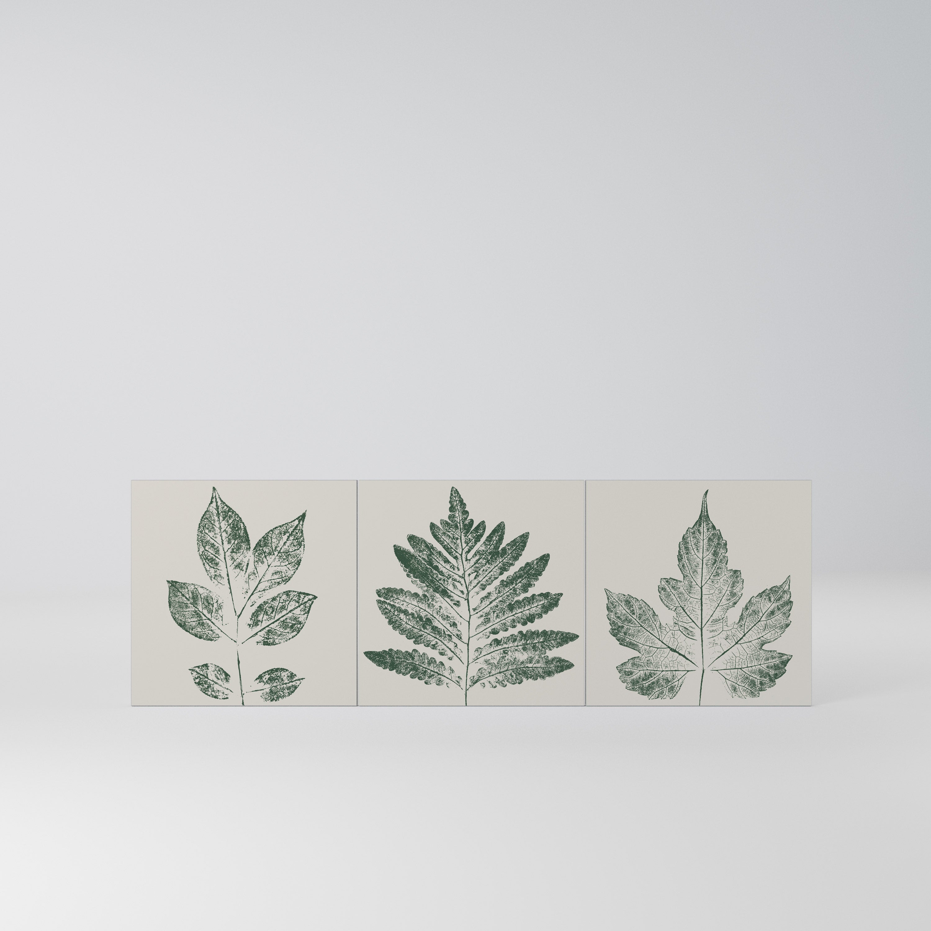 GREEN LEAFY STAMPS Komplet 3 frontów do komody 3-drzwiowej
