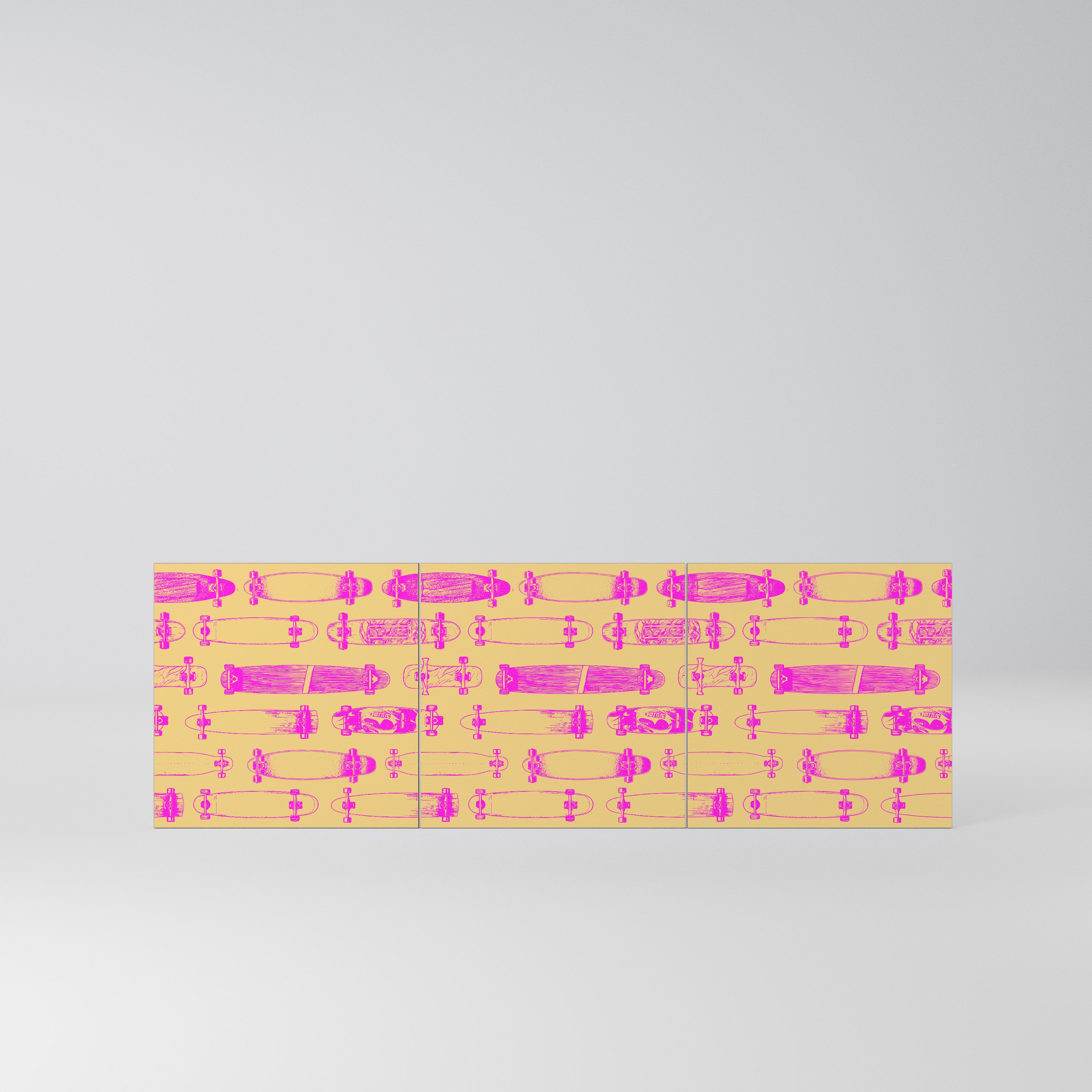 SKATEBOARD ARTISTRY Komplet 3 frontów do komody 3-drzwiowej