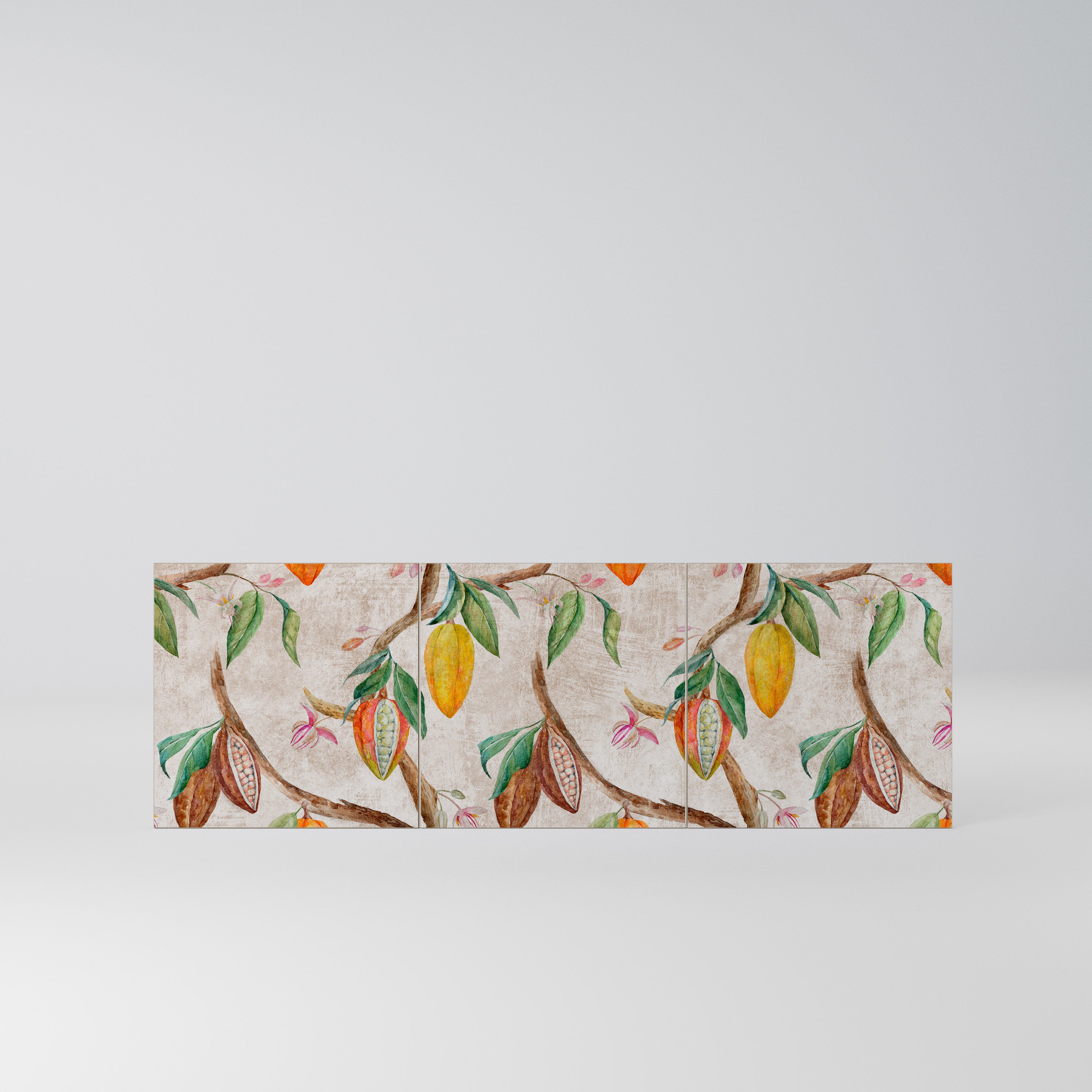 COCOA FRUITS Komplet 3 frontów do komody 3-drzwiowej