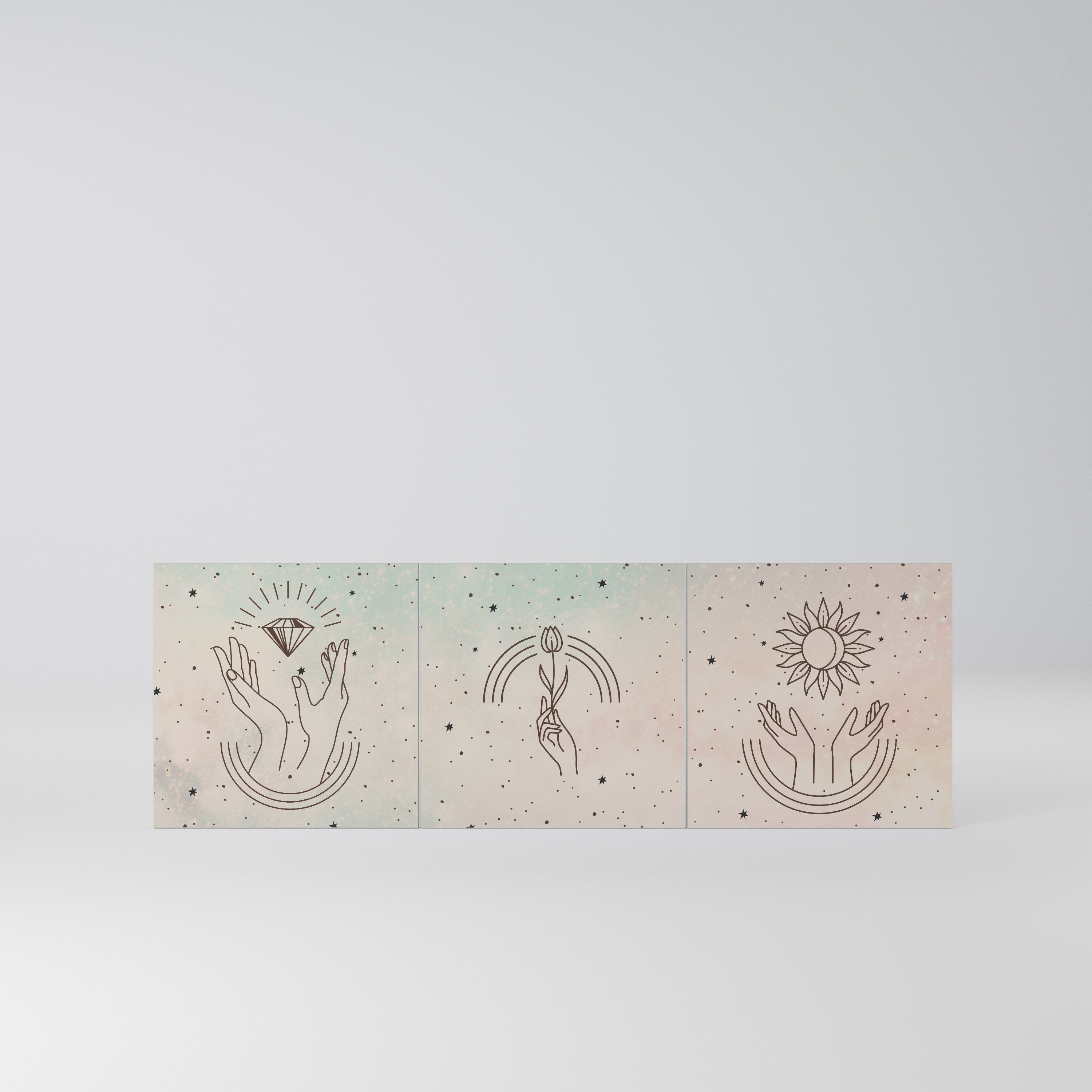 DELICATE BEAUTY Komplet 3 frontów do komody 3-drzwiowej
