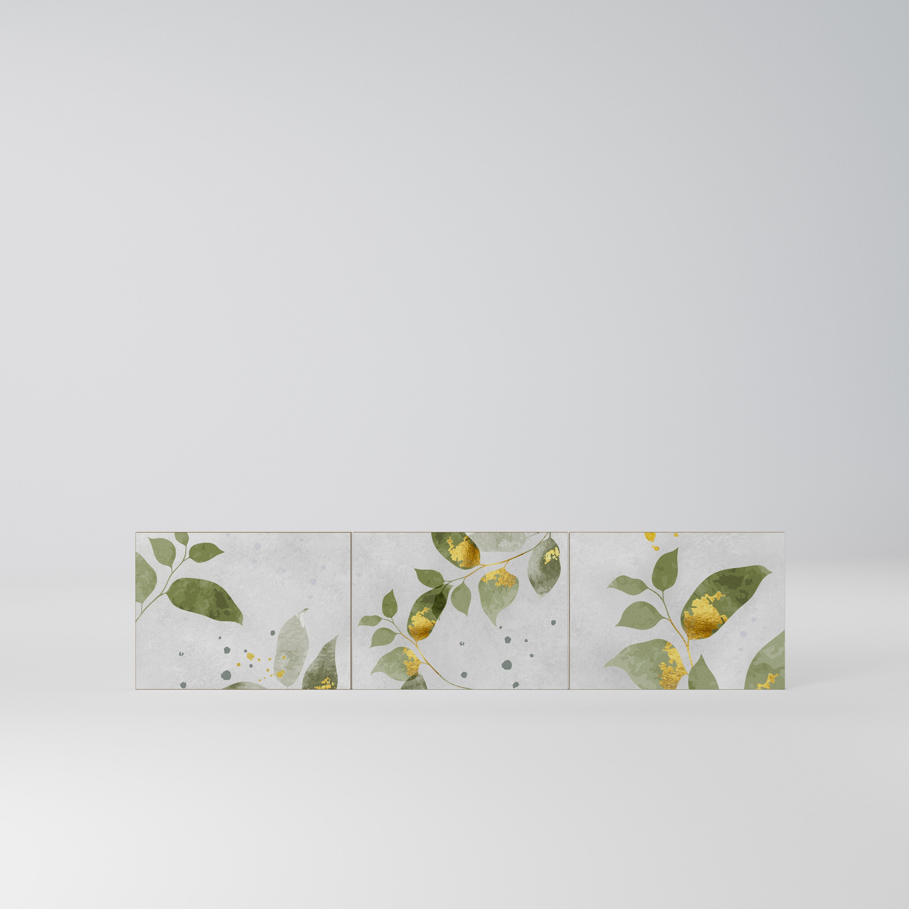 ELEGANT BOTANICS Komplet 3 frontów do szafki RTV 3-drzwiowej