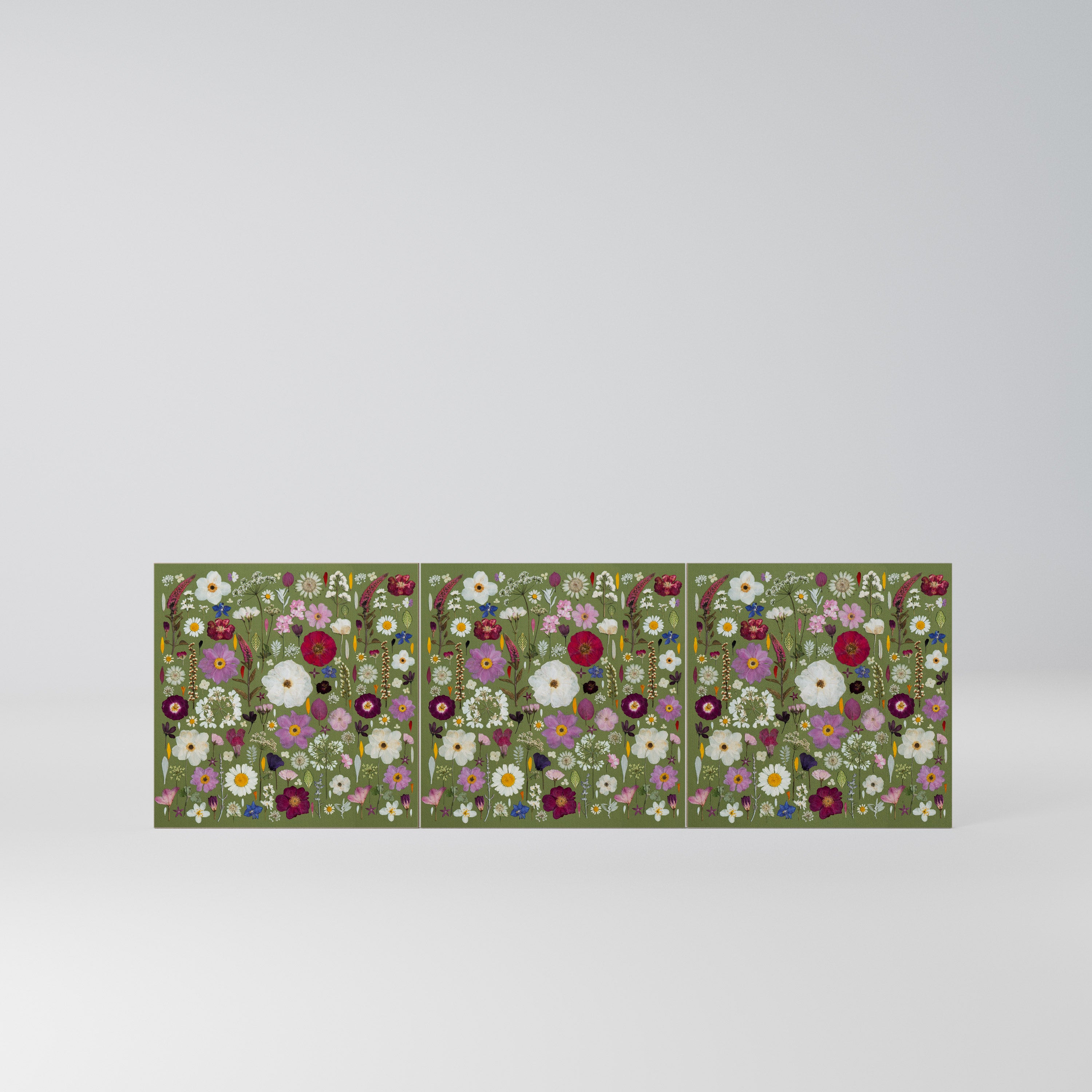 WILD GARDEN Komplet 3 frontów do komody 3-drzwiowej