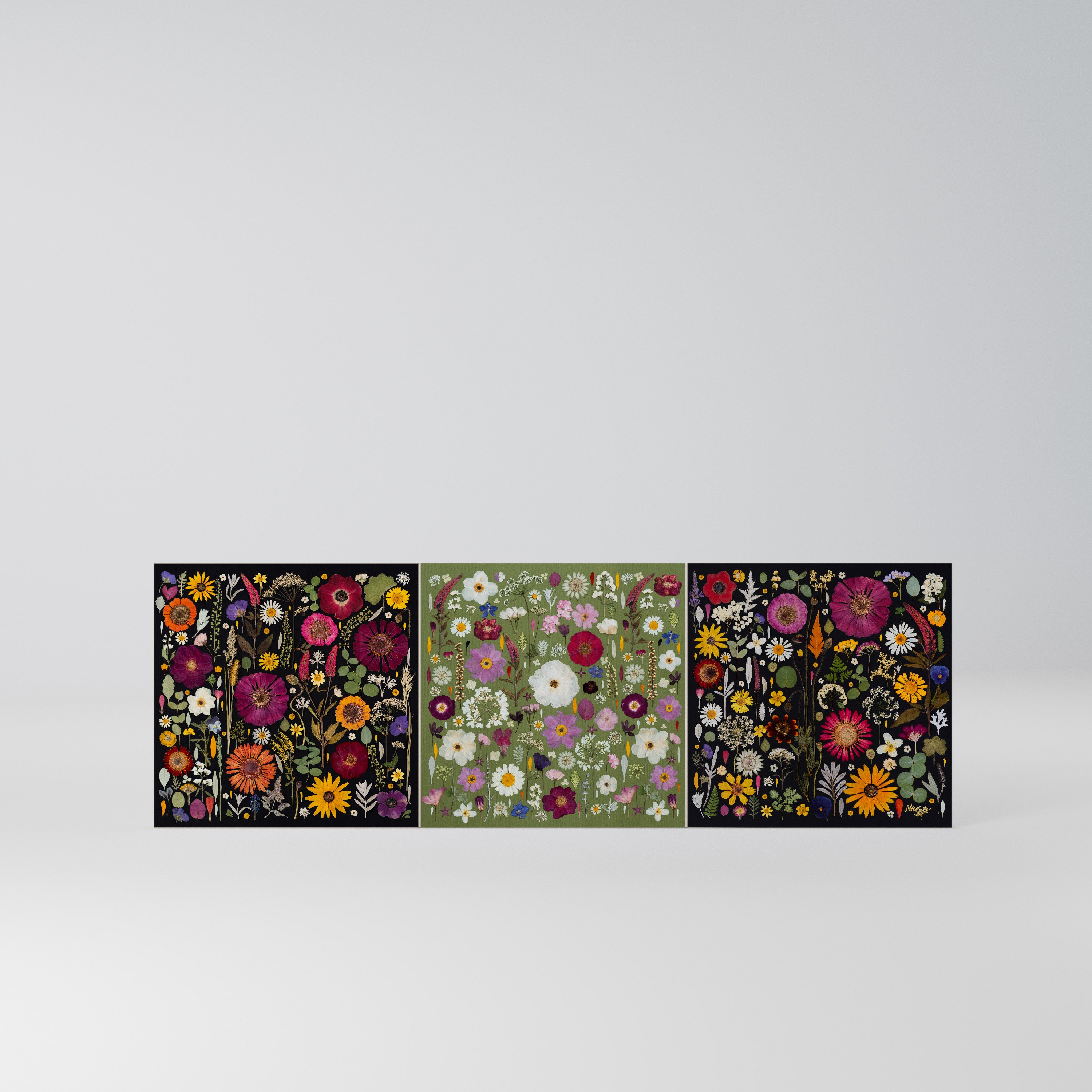 VERDANT GARDEN Komplet 3 frontów do komody 3-drzwiowej