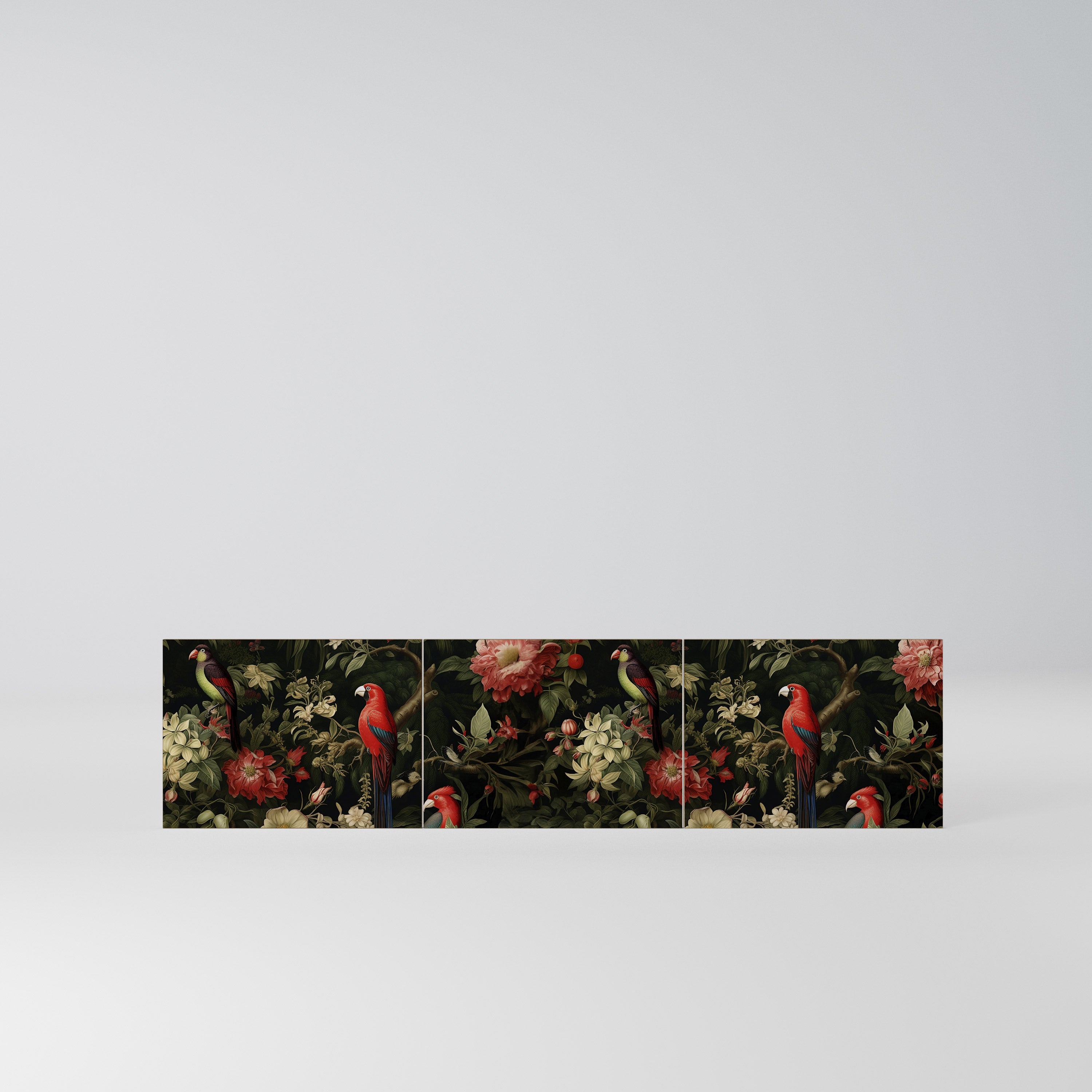 FLORAL FANTASIA Komplet 3 frontów do szafki RTV 3-drzwiowej