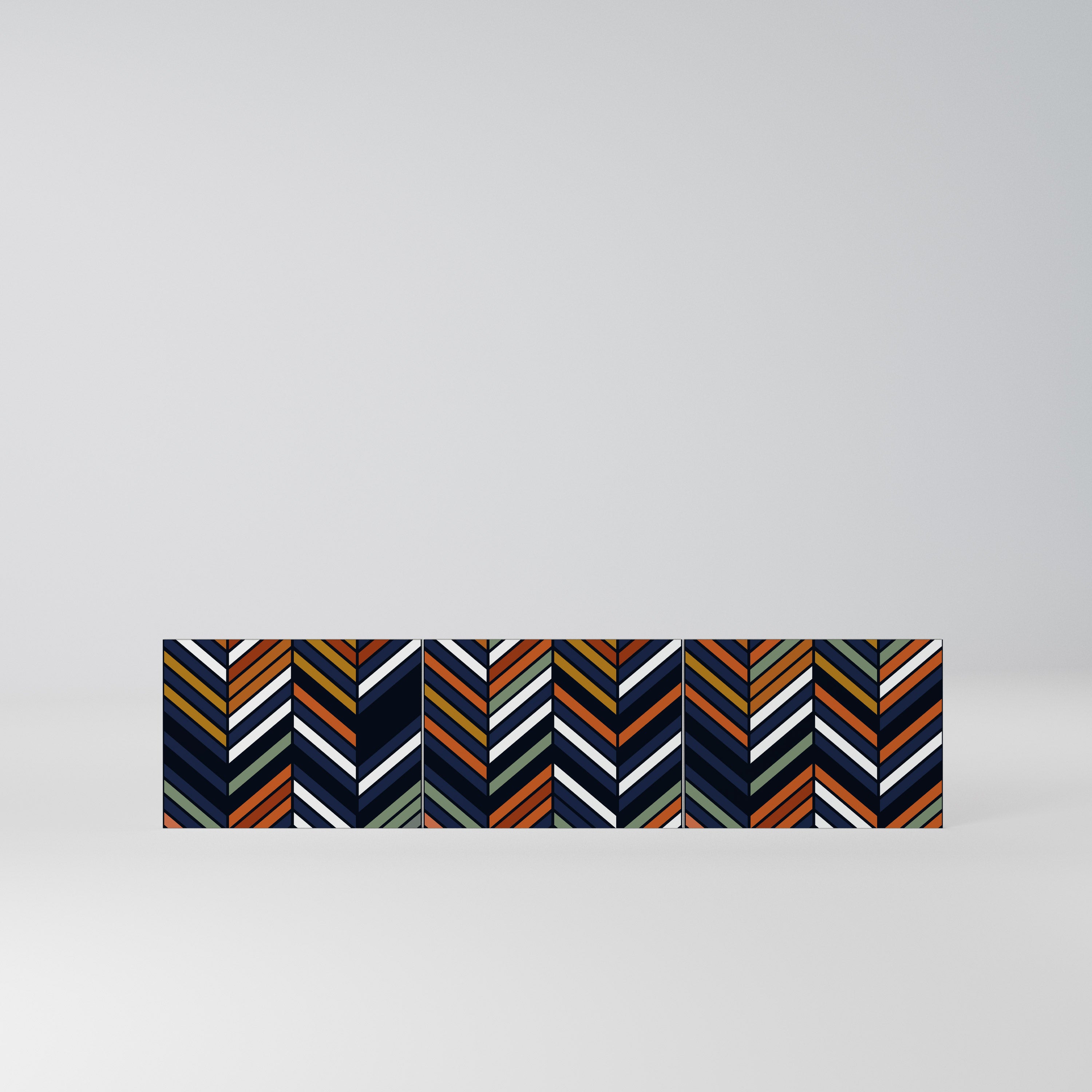 VIBRANT PATCHWORK Komplet 3 frontów do szafki RTV 3-drzwiowej