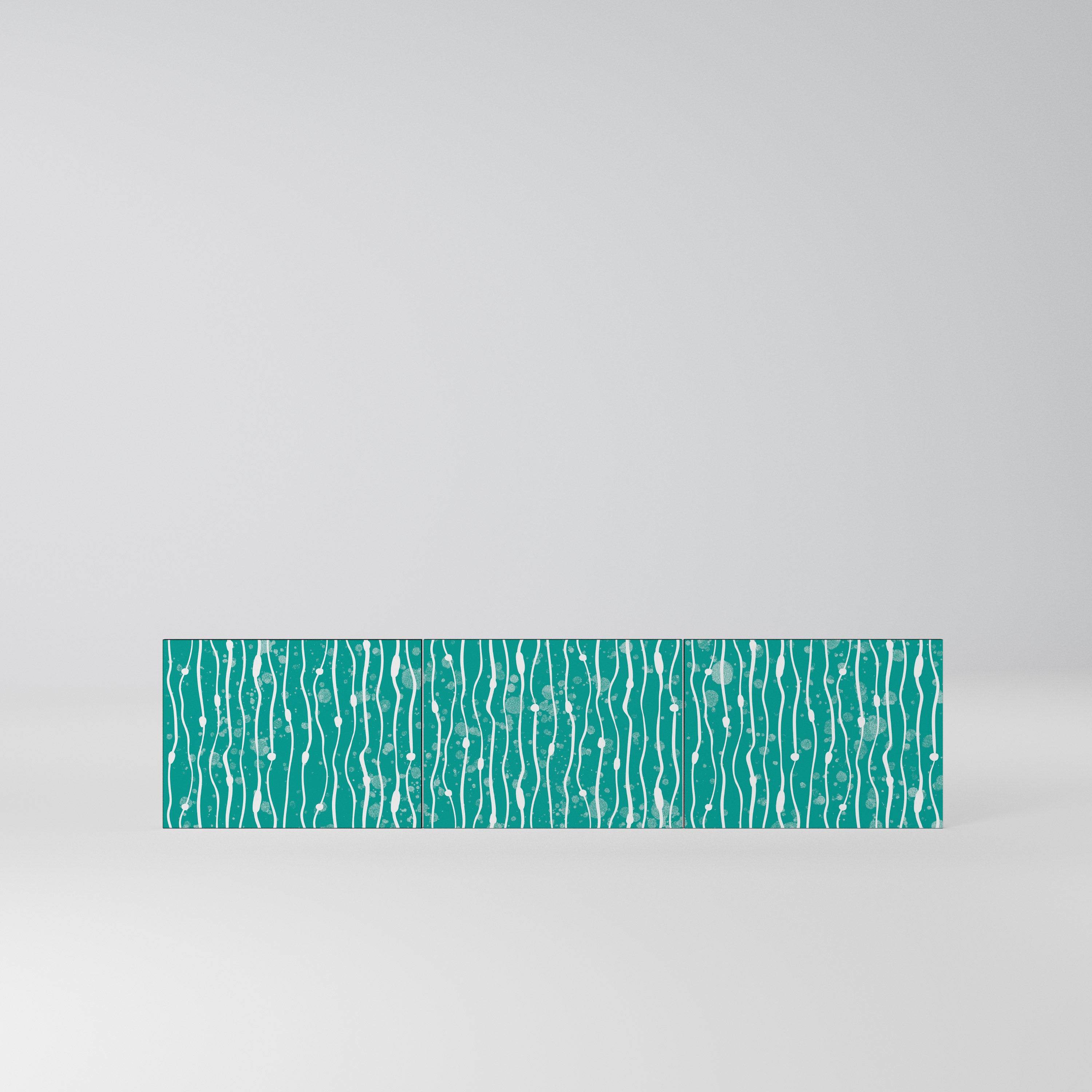 TURQUOISE RAIN Komplet 3 frontów do szafki RTV 3-drzwiowej