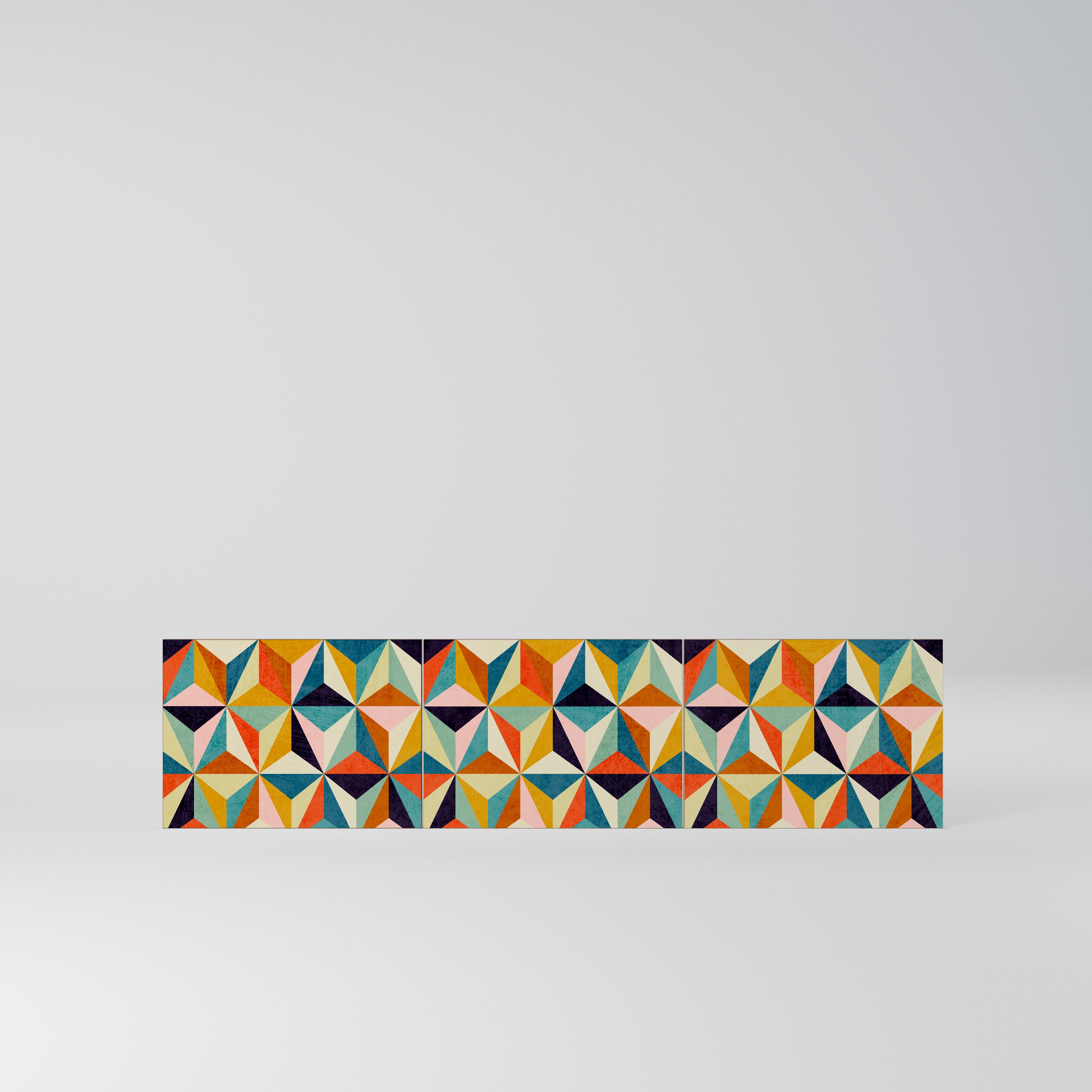 TESSELATE TREASURES Komplet 3 frontów do szafki RTV 3-drzwiowej