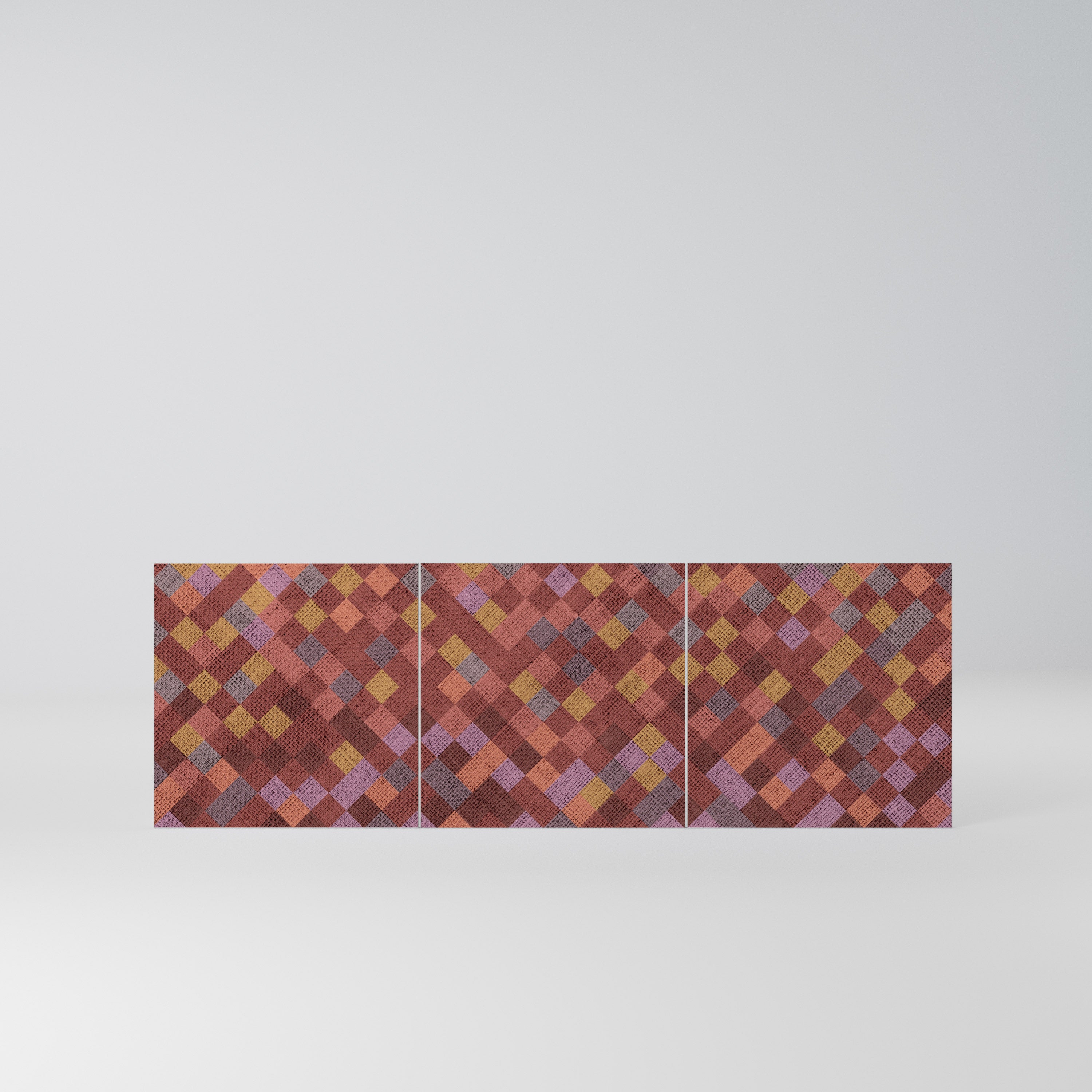 PAINTED SQUARES Komplet 3 frontów do komody 3-drzwiowej