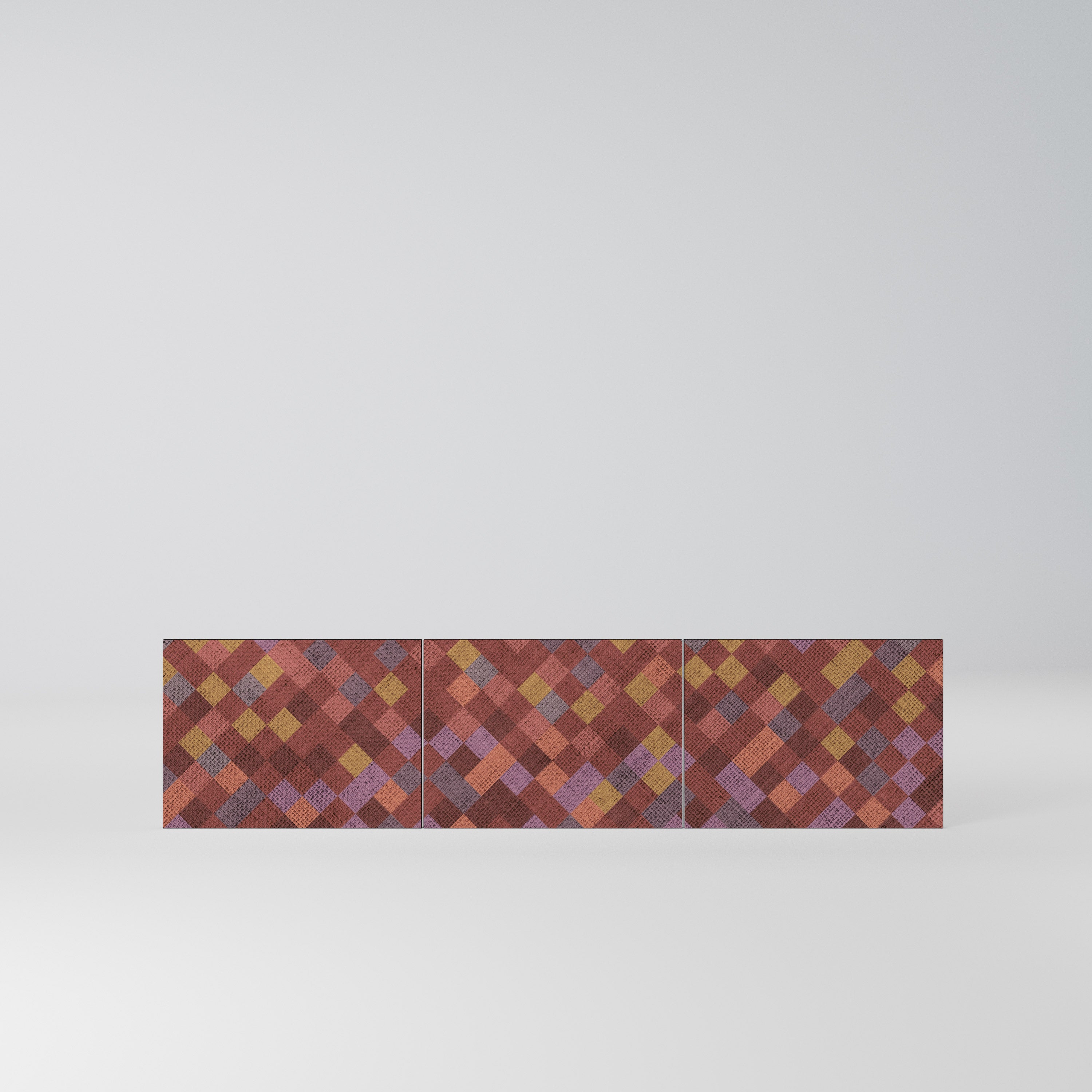 PAINTED SQUARES Komplet 3 frontów do szafki RTV 3-drzwiowej