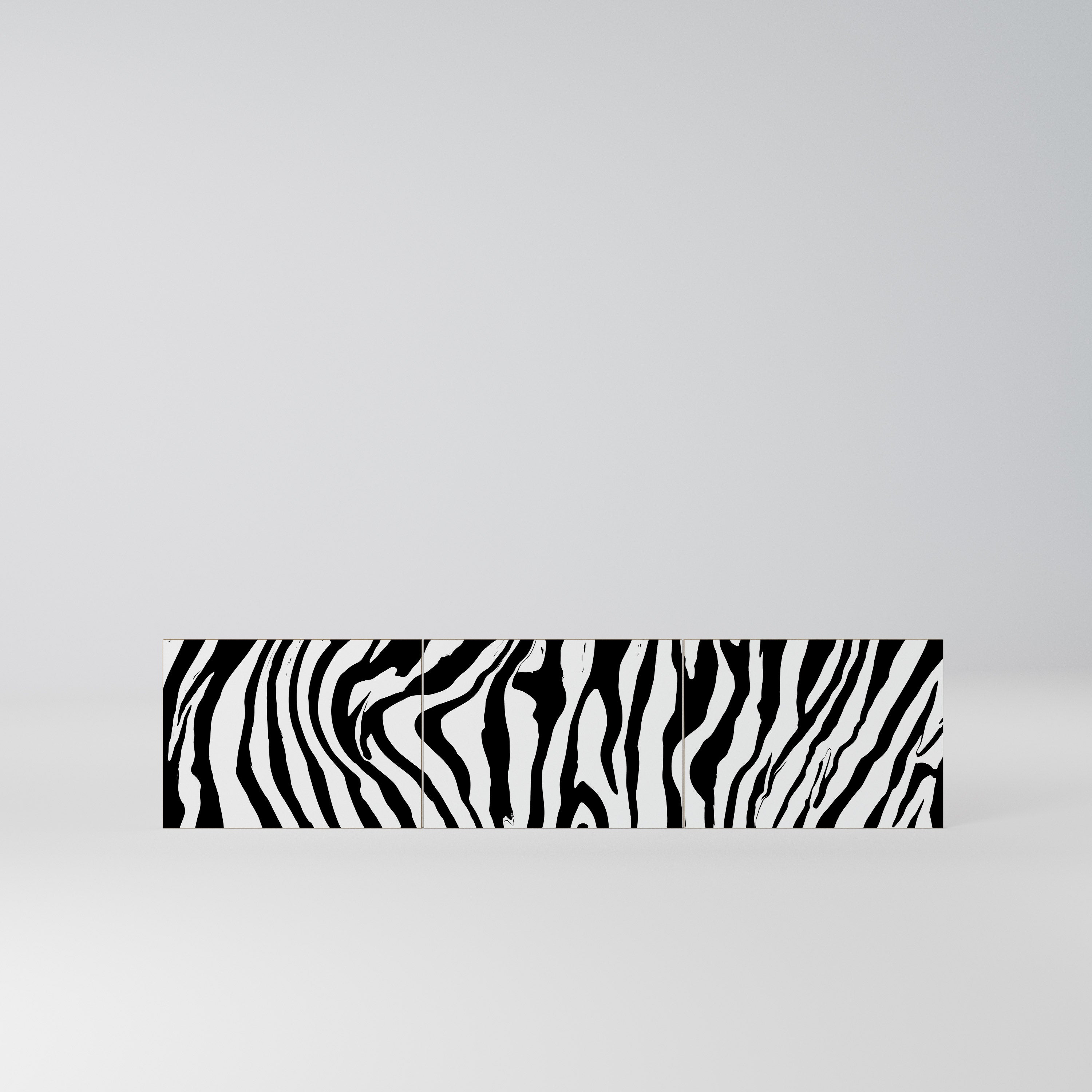 SPLENDID ZEBRA Komplet 3 frontów do szafki RTV 3-drzwiowej