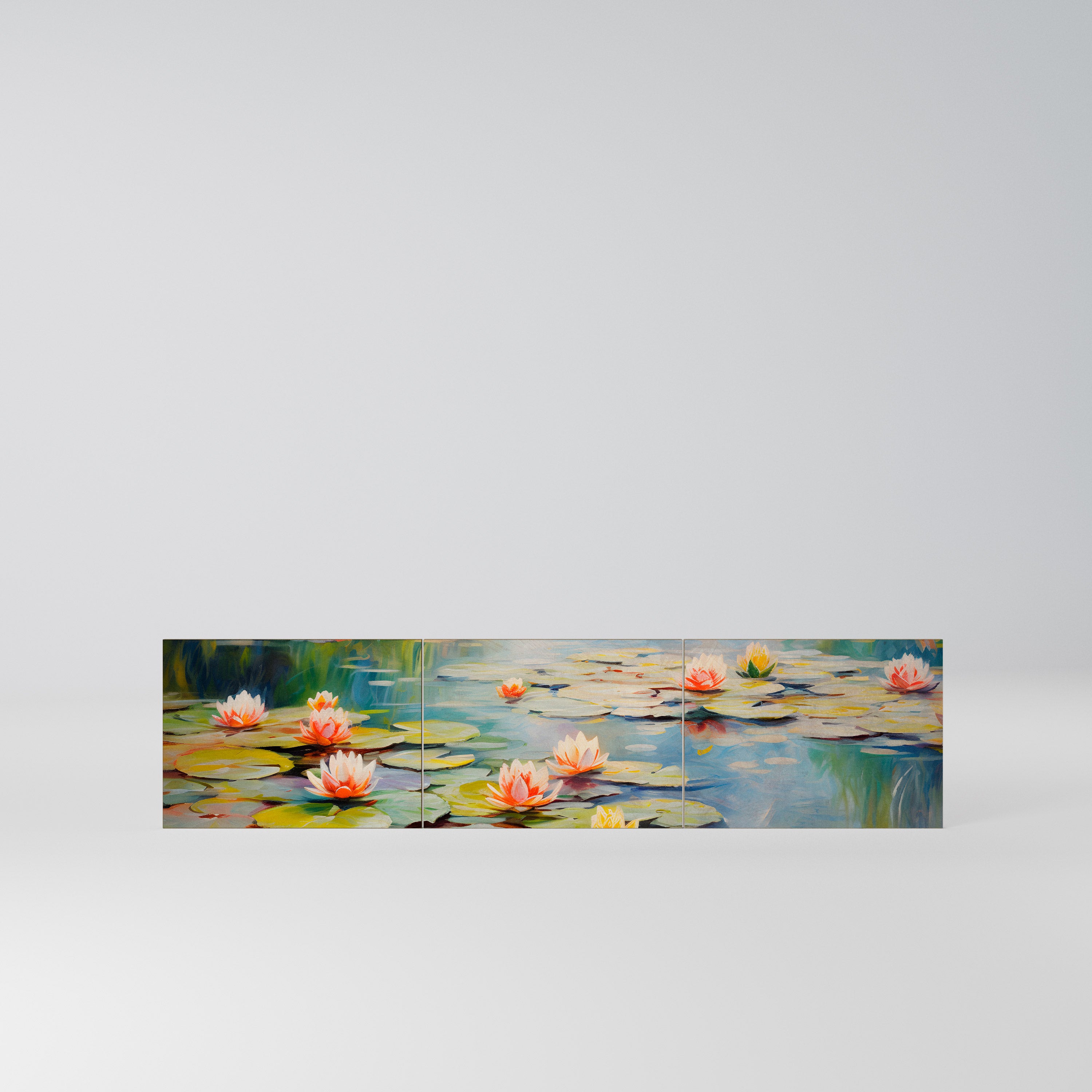 BLOOMING WATERS Komplet 3 frontów do szafki RTV 3-drzwiowej