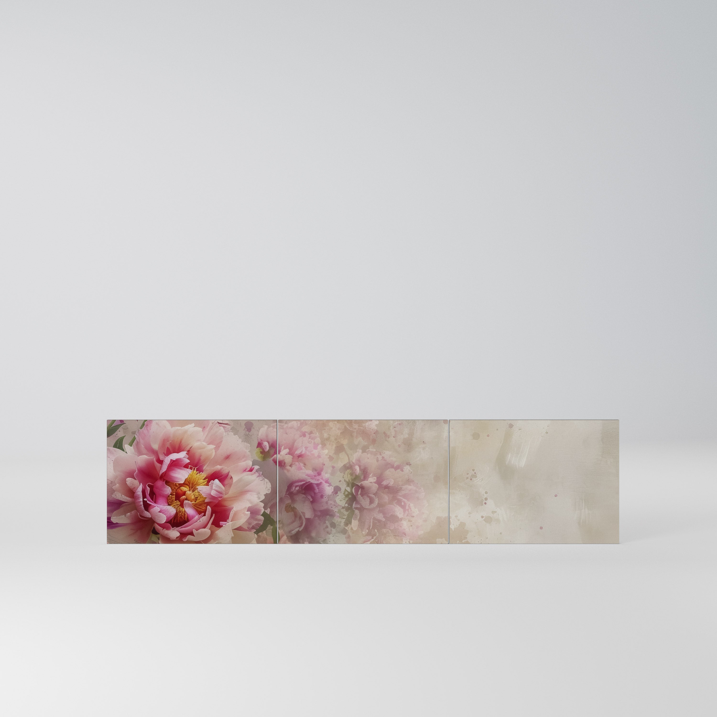 PEONY WHISPER Komplet 3 frontów do szafki RTV 3-drzwiowej