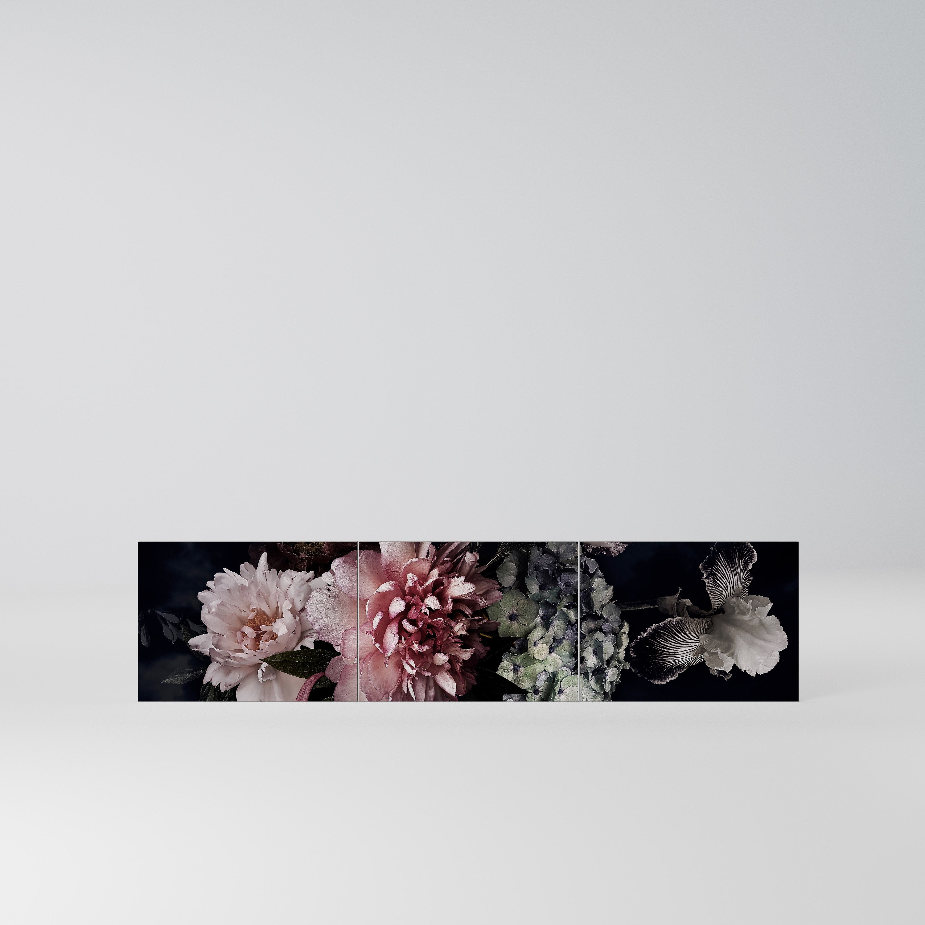 PURE BLOSSOM Komplet 3 frontów do szafki RTV 3-drzwiowej