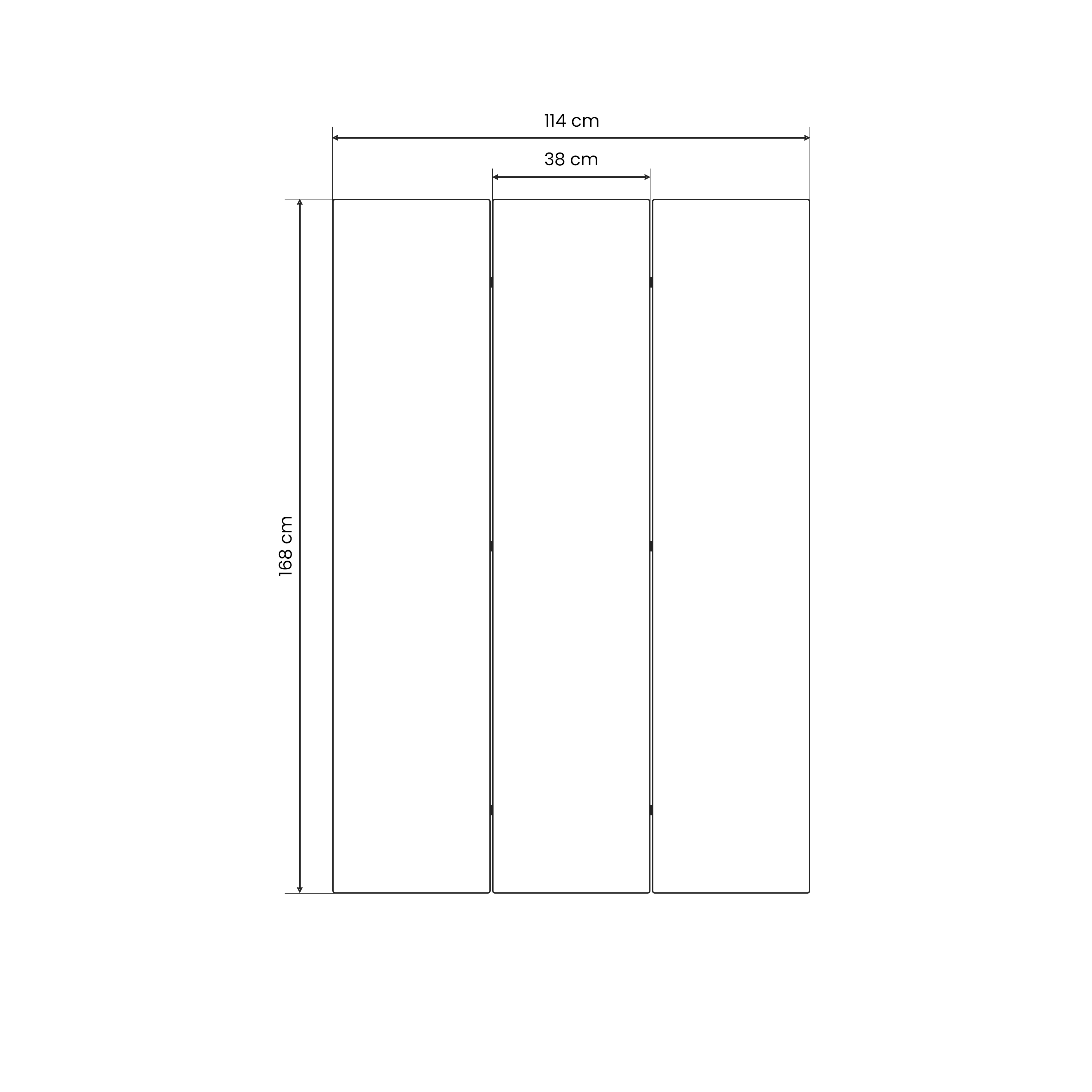 HARMONIC GRID Dekoracyjny parawan 3-skrzydłowy
